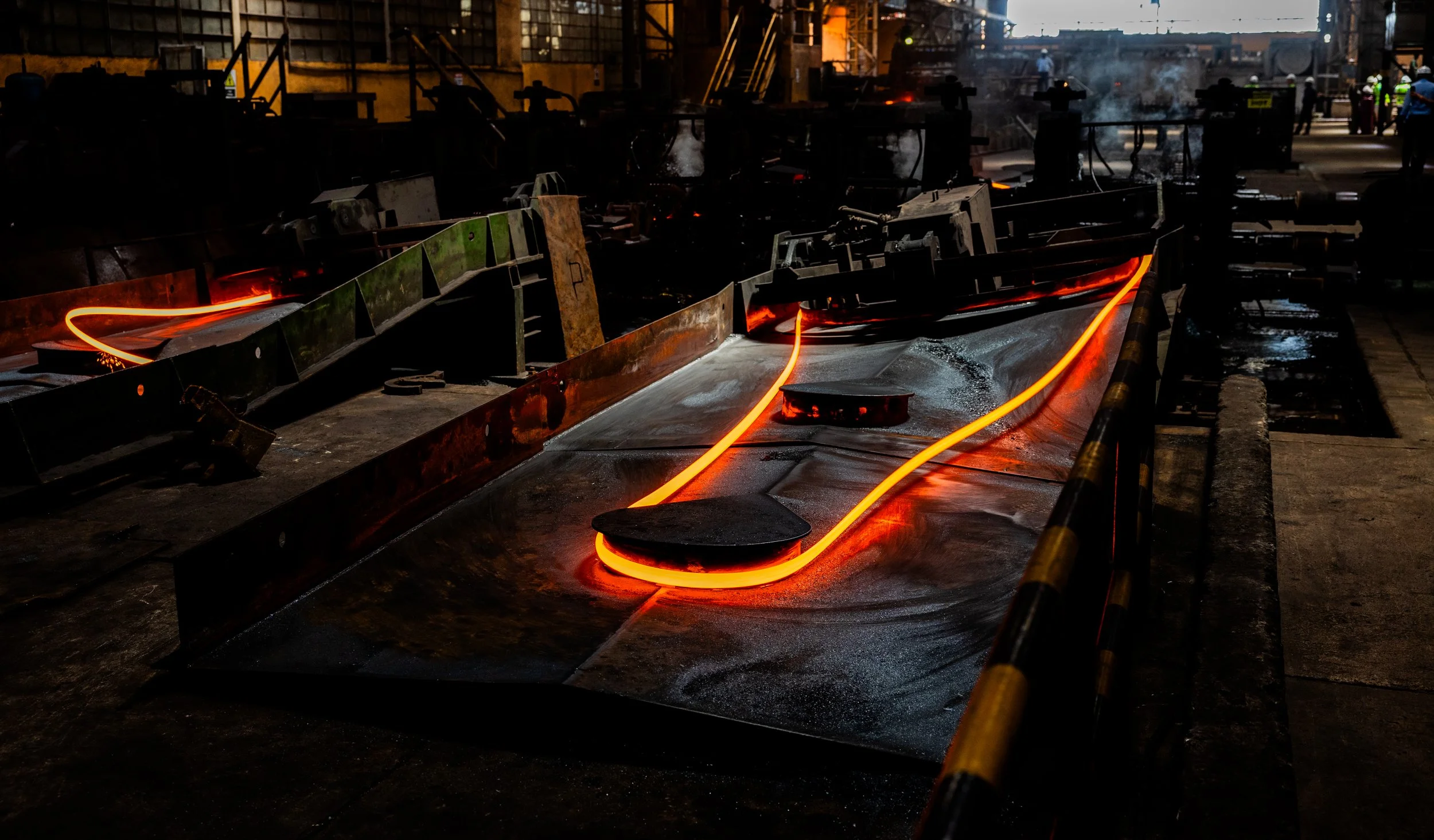 Molten veins pulsing in forge depths