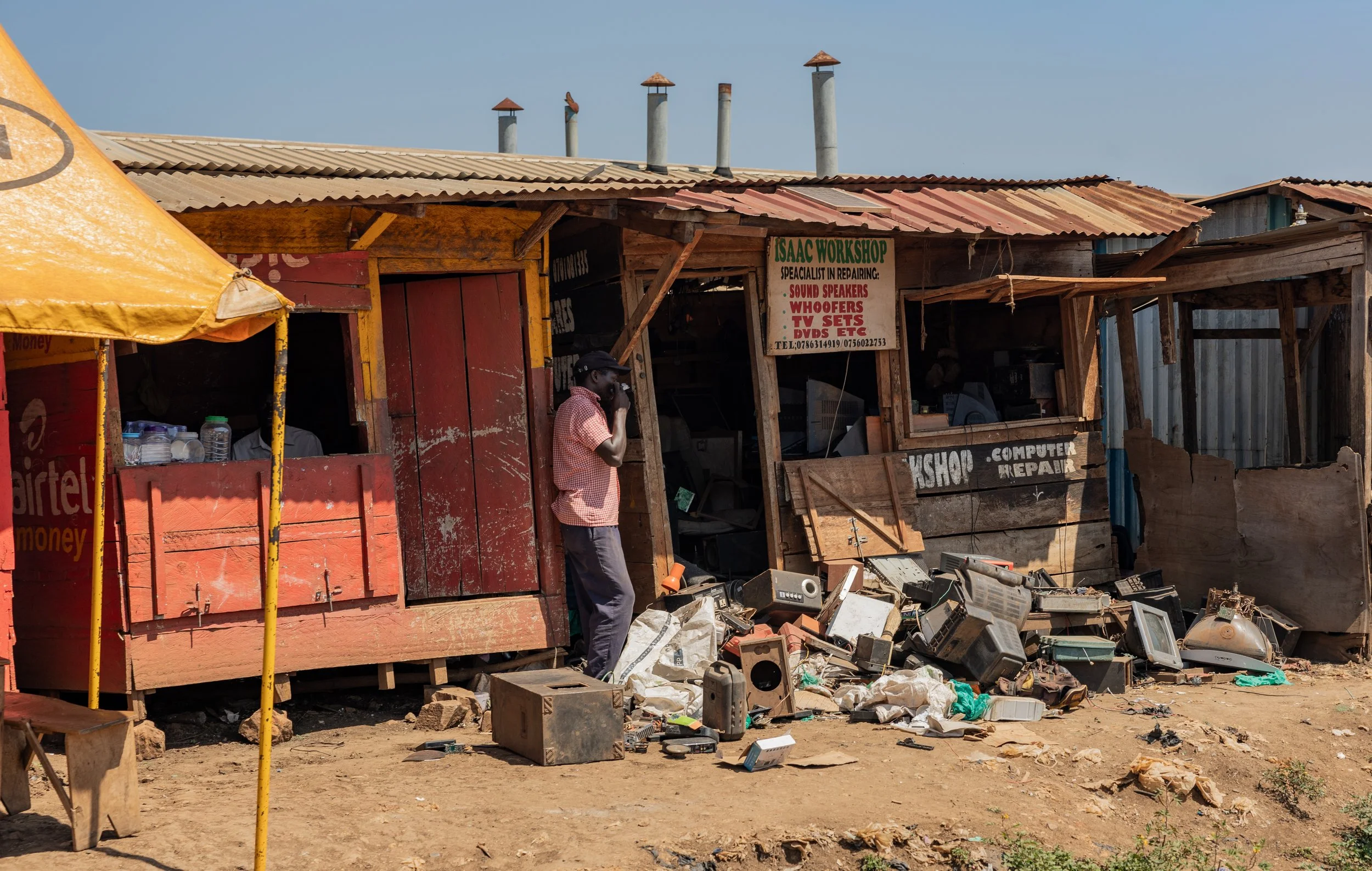 Isaac's roadside workshop