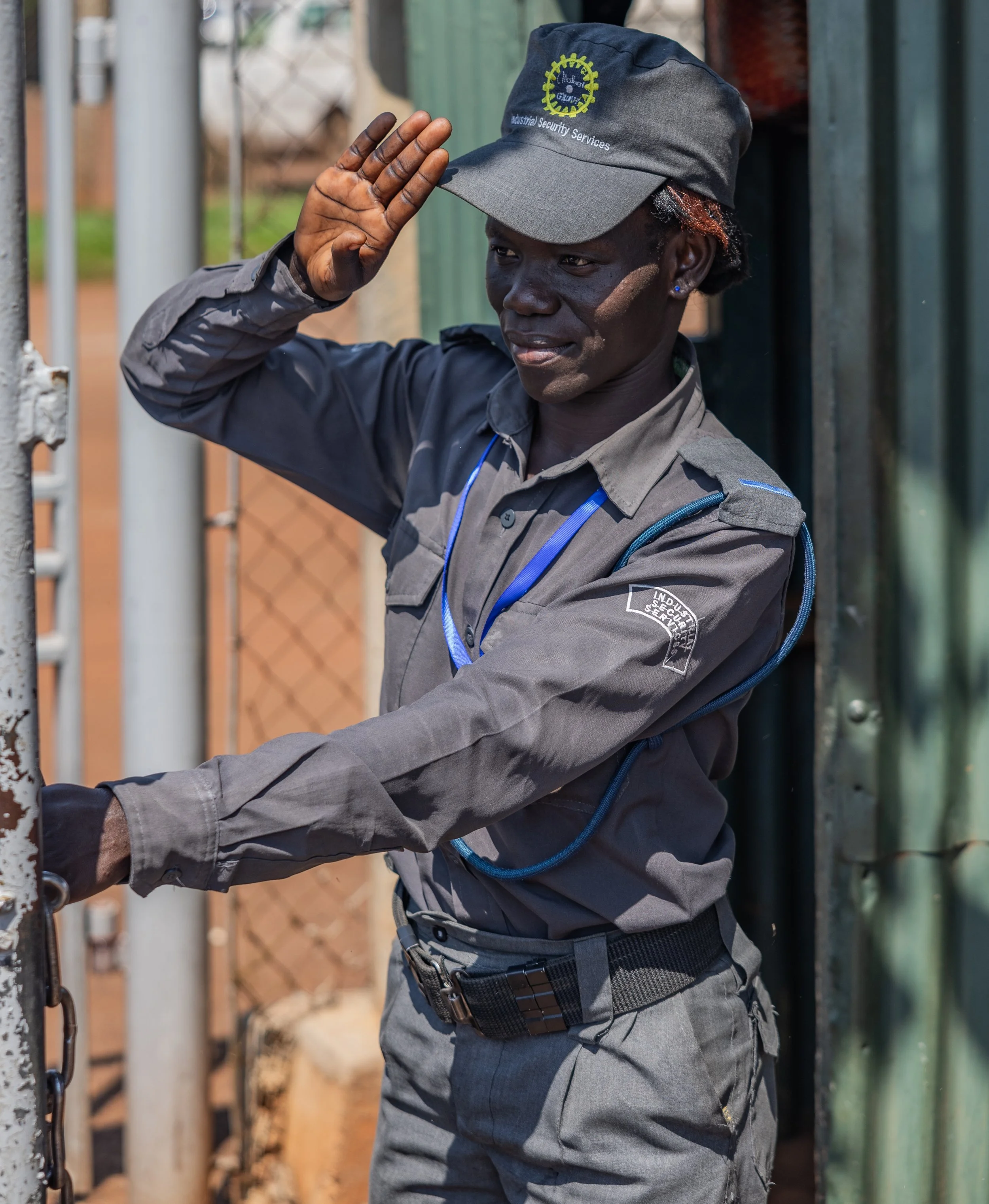 Firm hand to brow salute