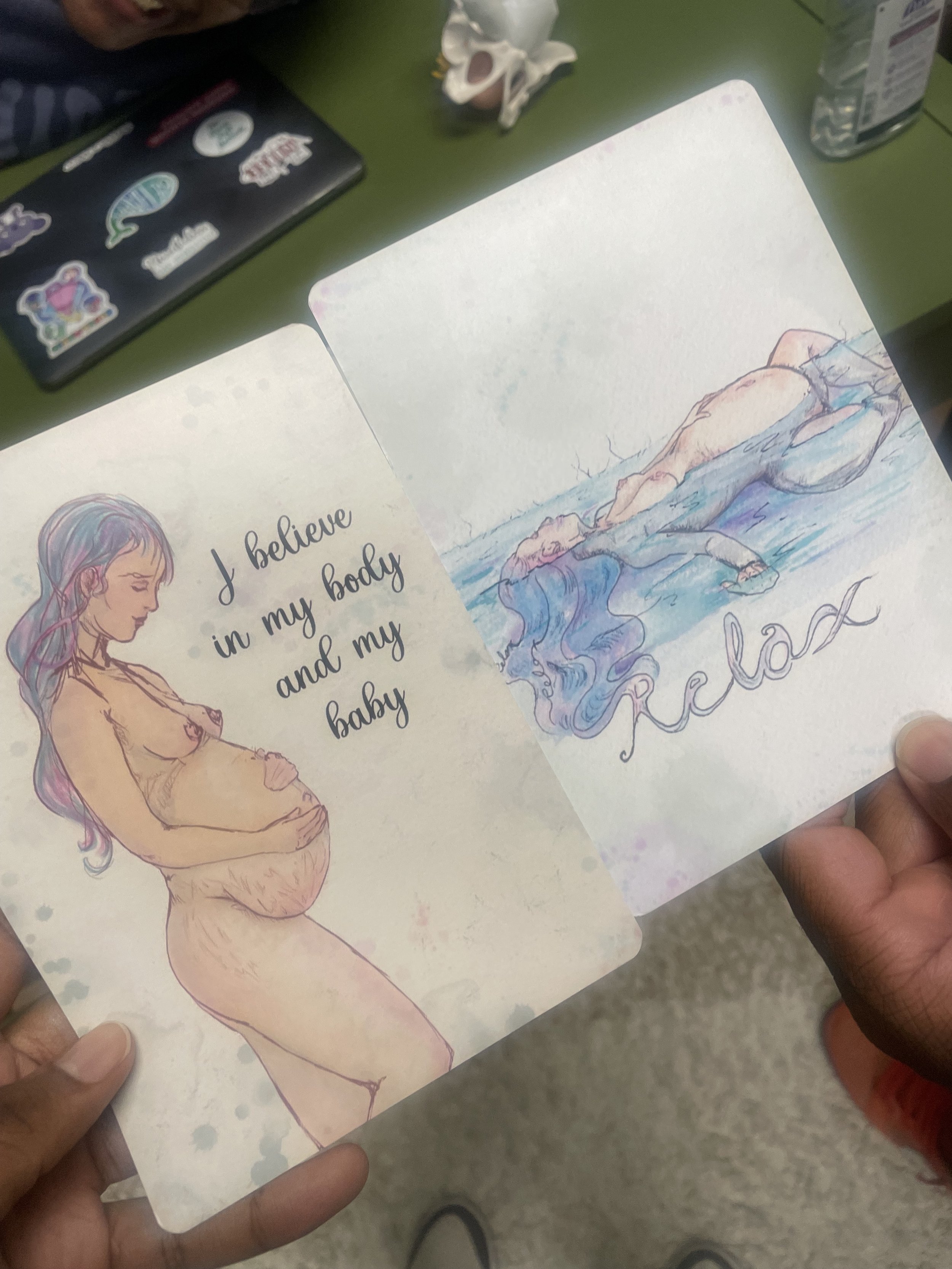   Words of affirmation cards at every appointment.  