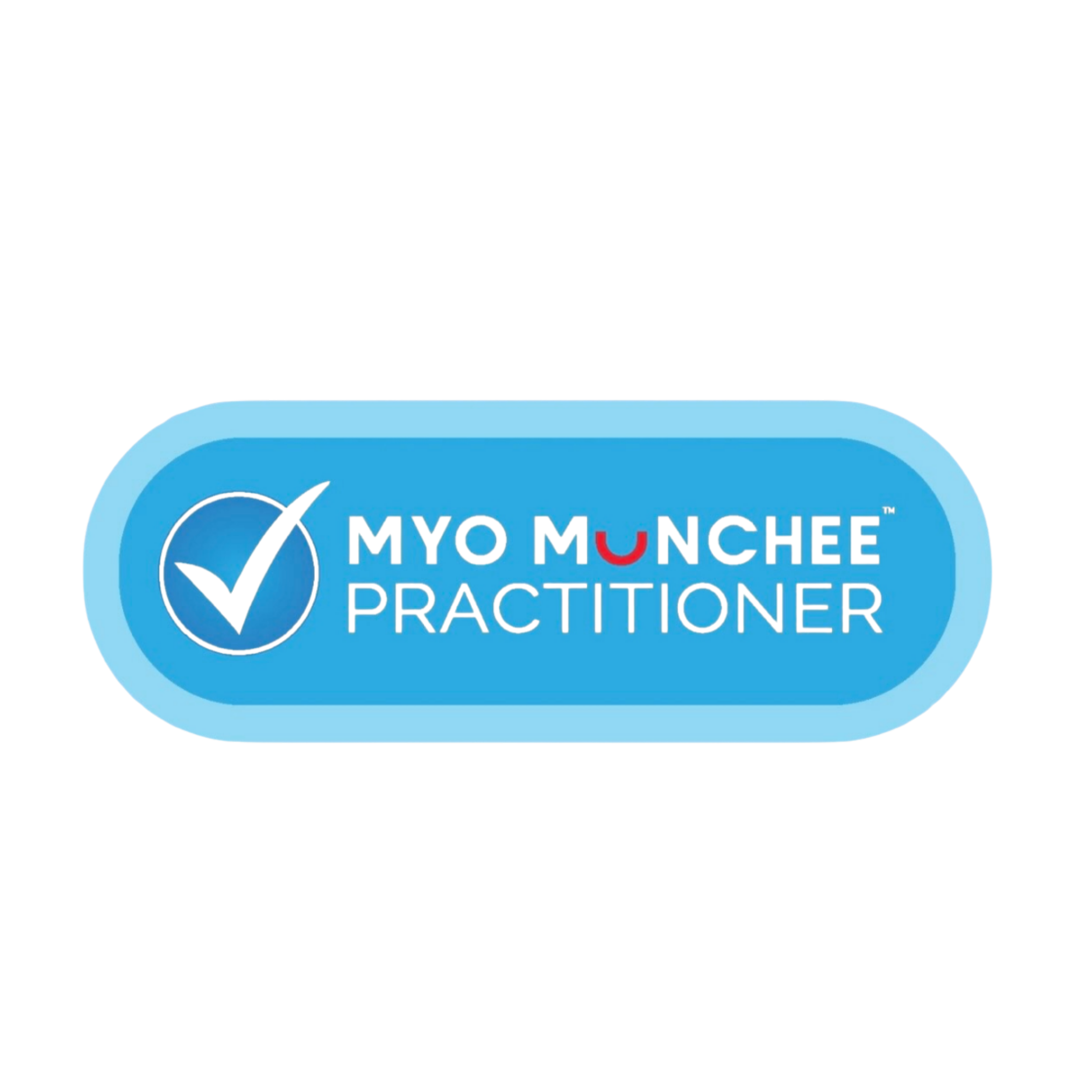 A round blue badge with the text 'My Oncology Practitioner' and a checkmark logo.