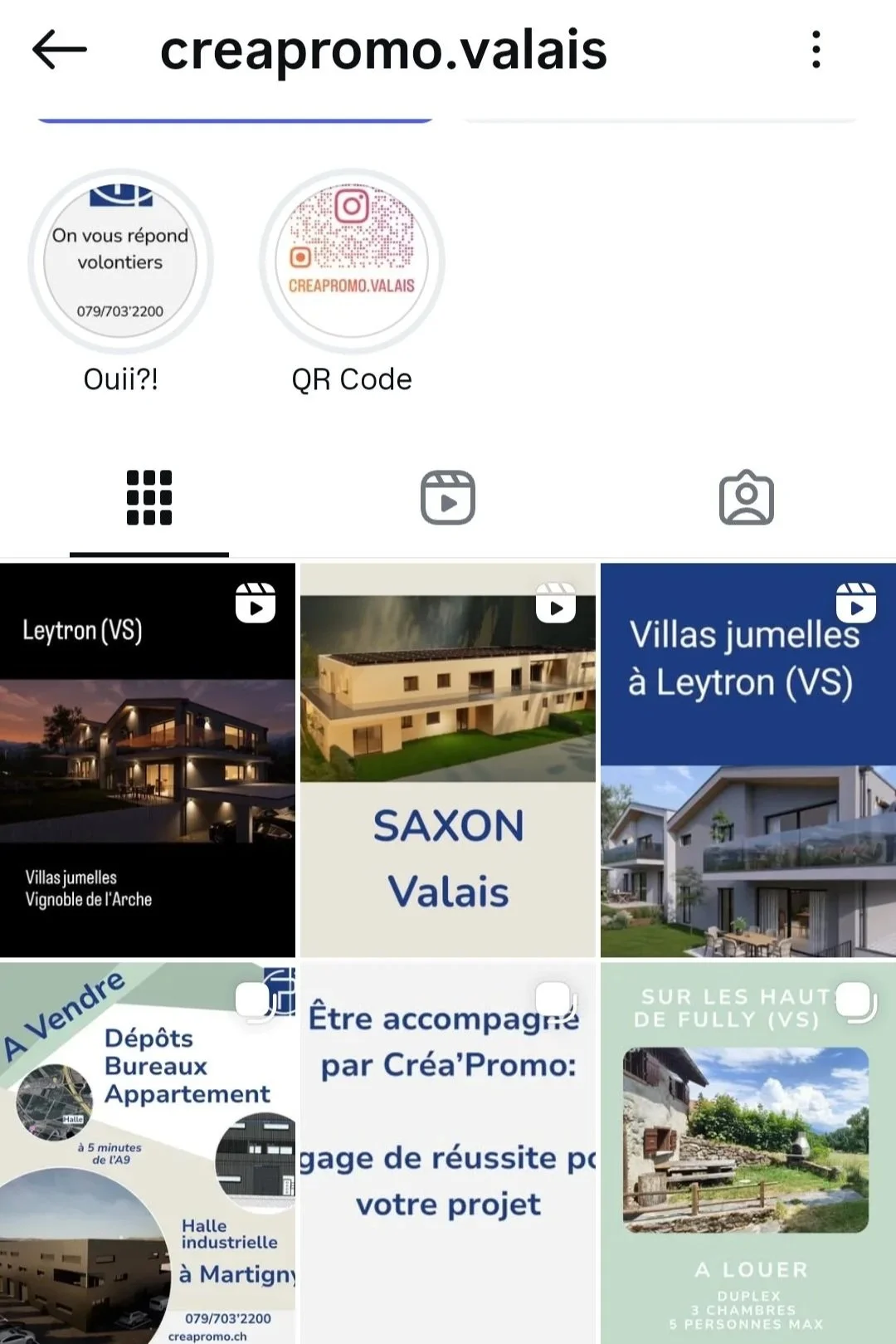Page d'accueil Instagram