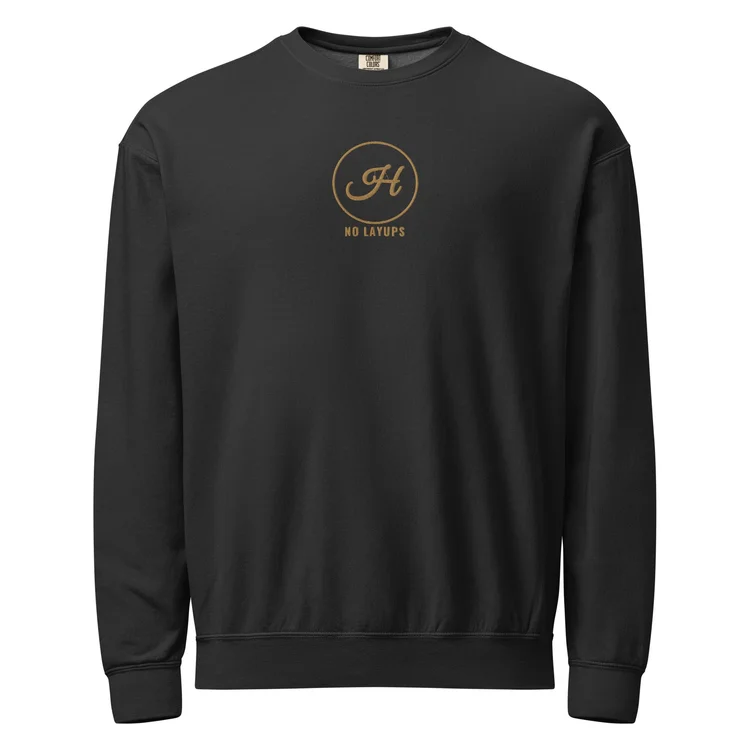 No Layups Crewneck in black, front