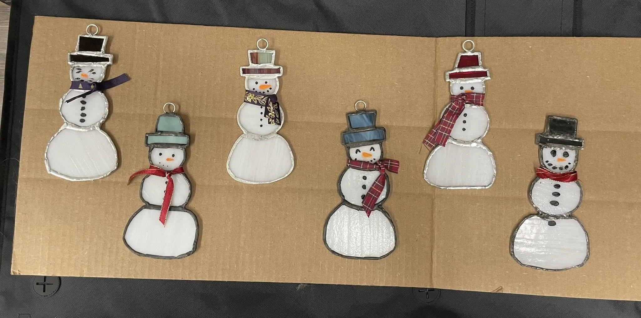 Stained Glass Snowmen