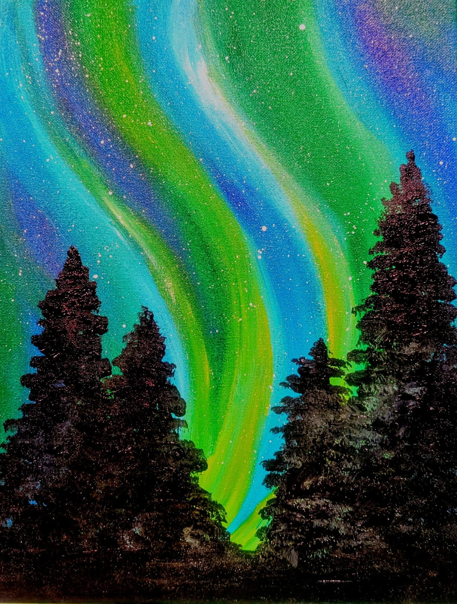 Aurora Borealis – Acrylic Painting
