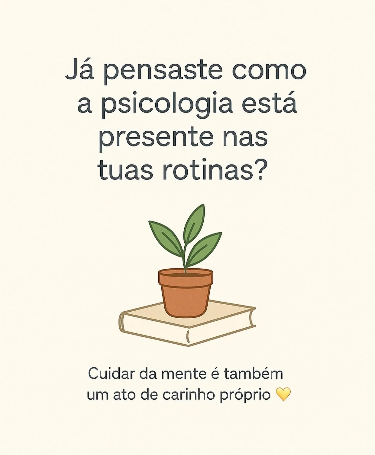 A psicologia n&atilde;o est&aacute; apenas nos momentos de dificuldade, mas tamb&eacute;m no nosso dia a dia &mdash; na forma como lidamos com as emo&ccedil;&otilde;es, nos relacionamos e cuidamos de n&oacute;s.

Ela ajuda-nos a perceber os nossos pe