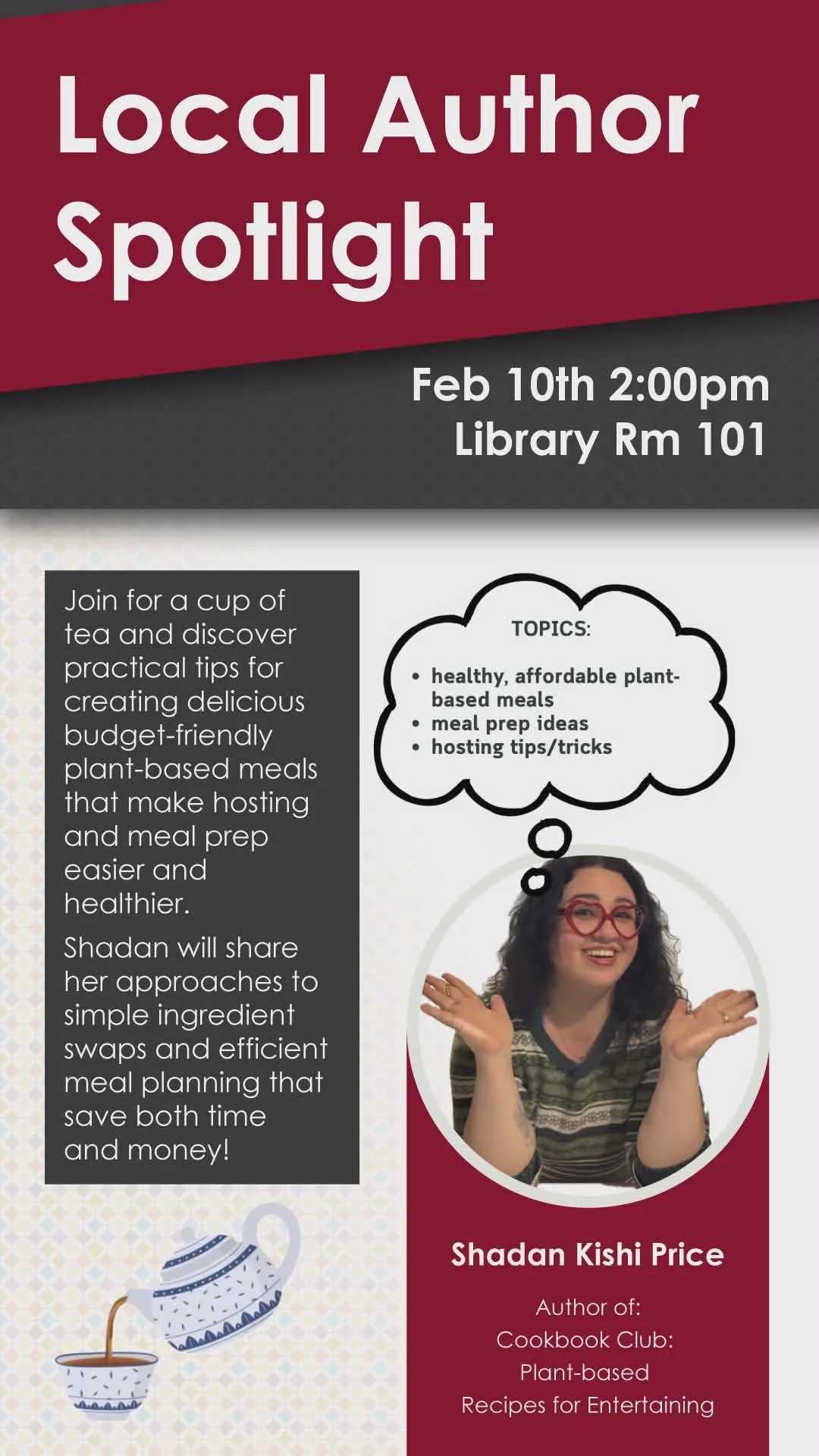 TWU Local Author Spotlight: Shadan Kishi Price