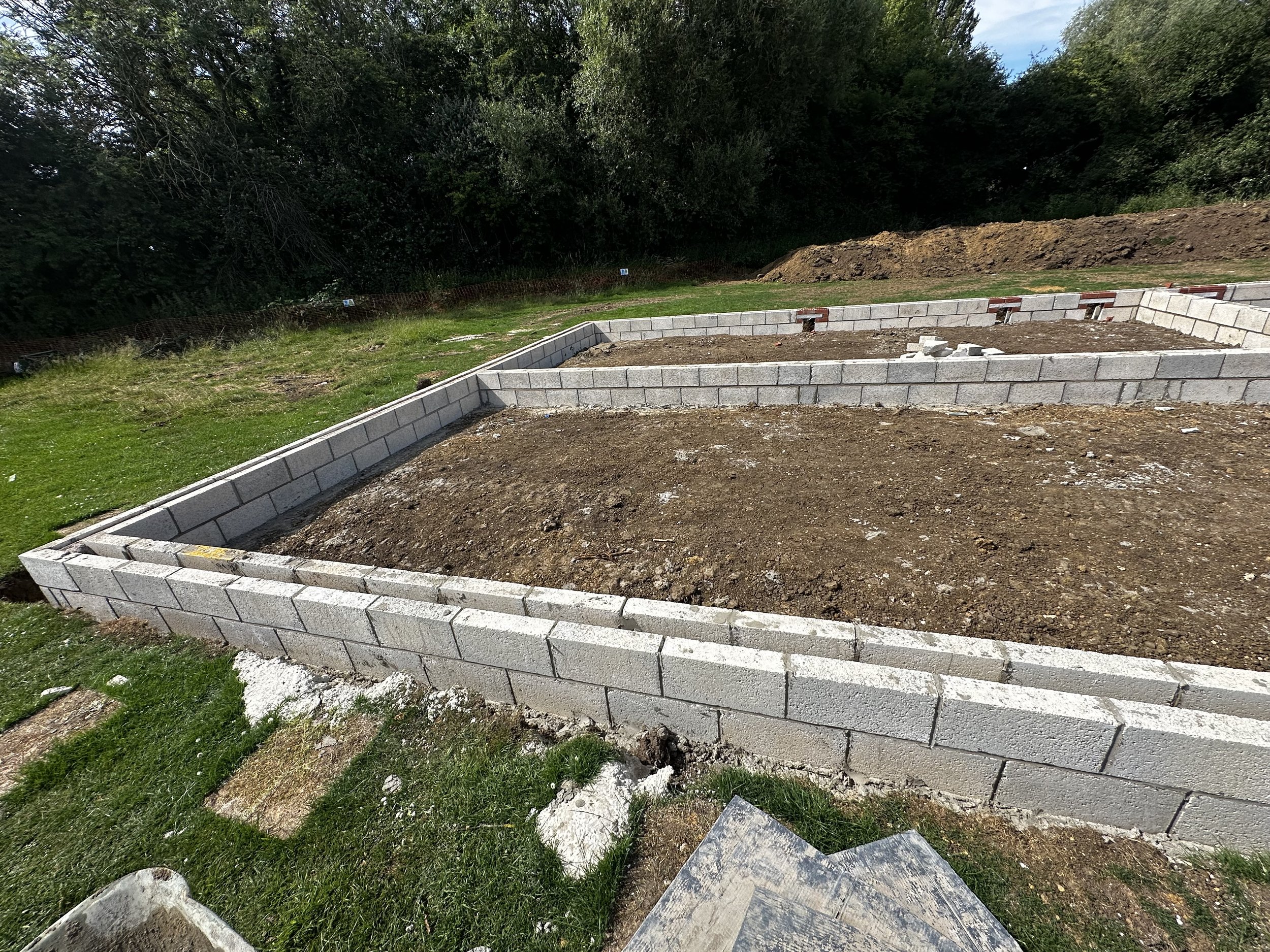 Sub-structure blockwork in Rutland.