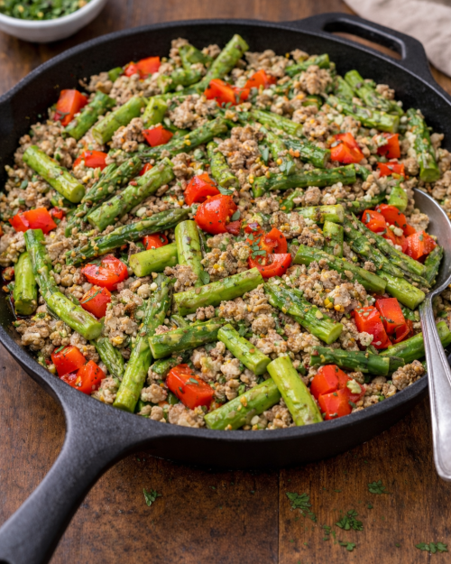 Lean Turkey &amp; Asparagus Skillet