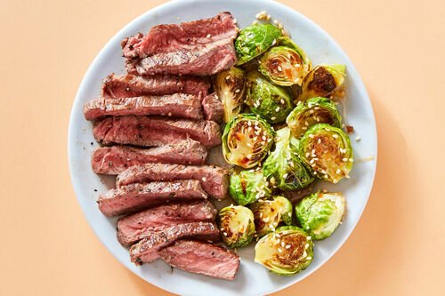 Balsamic Steak &amp; Roasted Brussels Sprouts