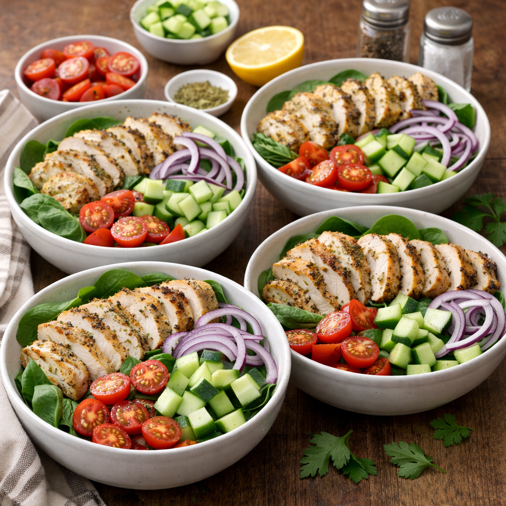 Mediterranean Chicken Power Bowls