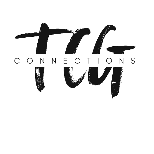Logo with stylized black brushstroke text that says 'TRI' and smaller text underneath that says 'Connections'.