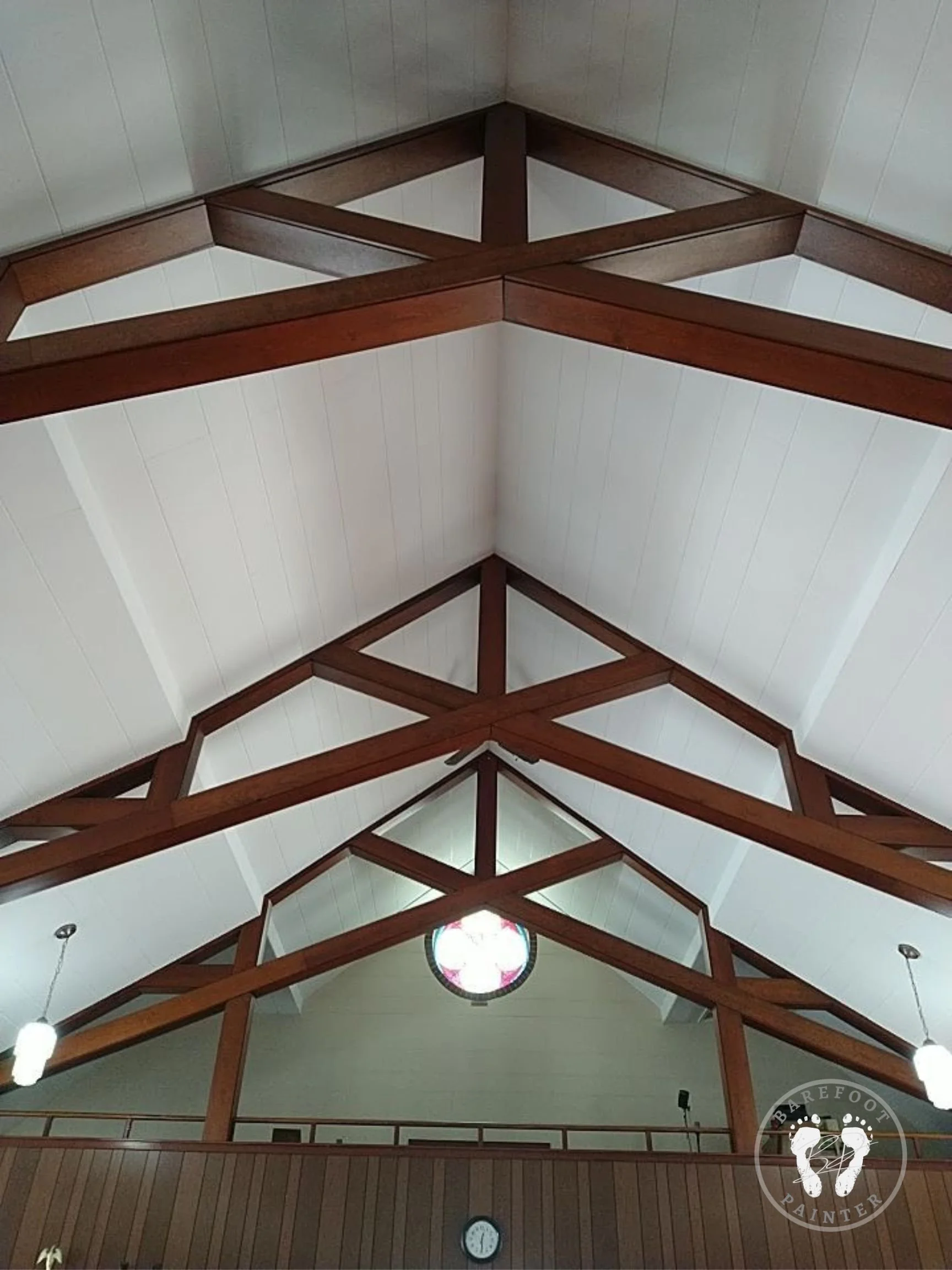 Church ceiling painting in Glen Flora Wisconsin Rusk County