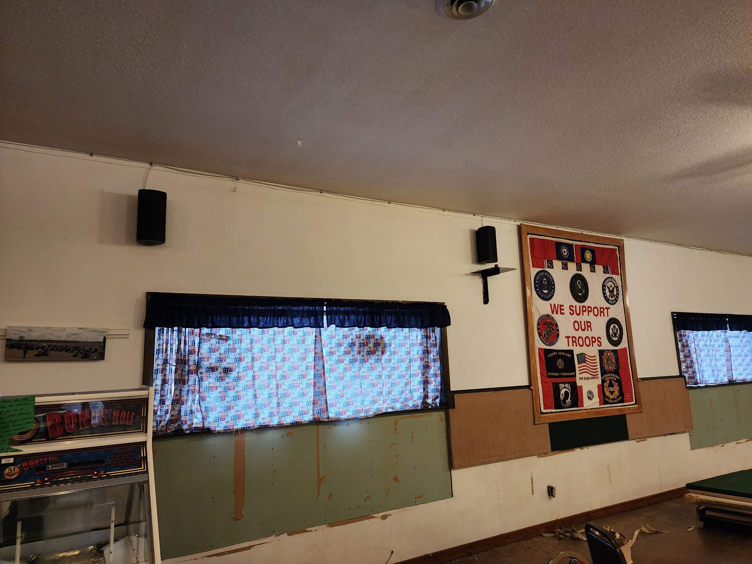 Drywall repair at VMA Dropzon in Ladysmith Wisconsin Rusk County