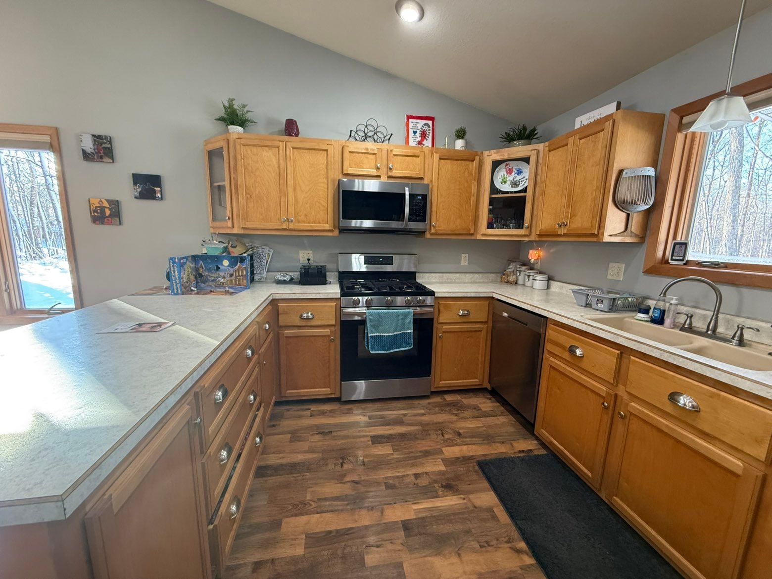 Kitchen cleaned by Barefoot Painter LLC in Hayward Wisconsin