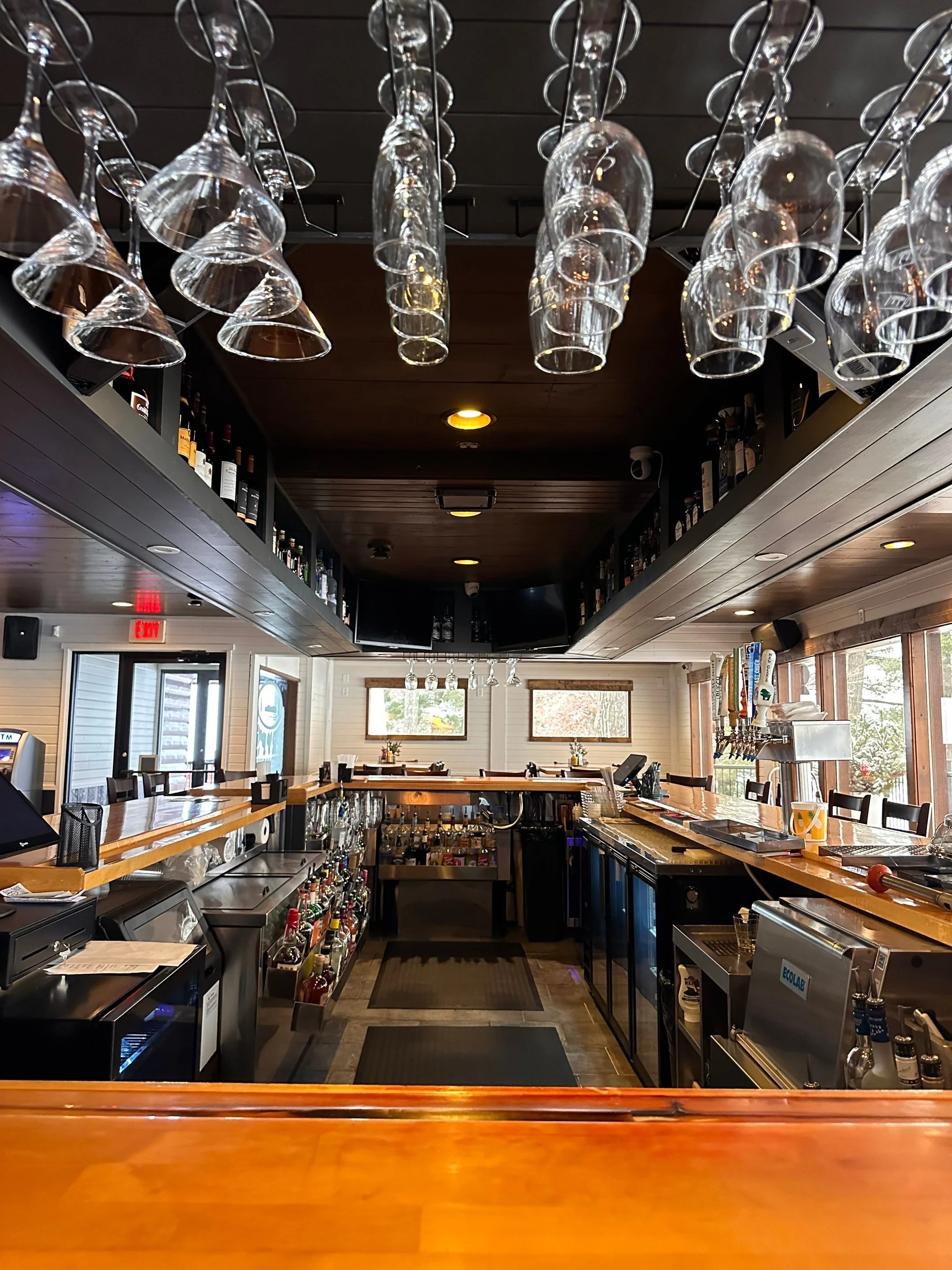 Ceiling and bar repaint at Summer's on Long near Long Lake Wisconsin