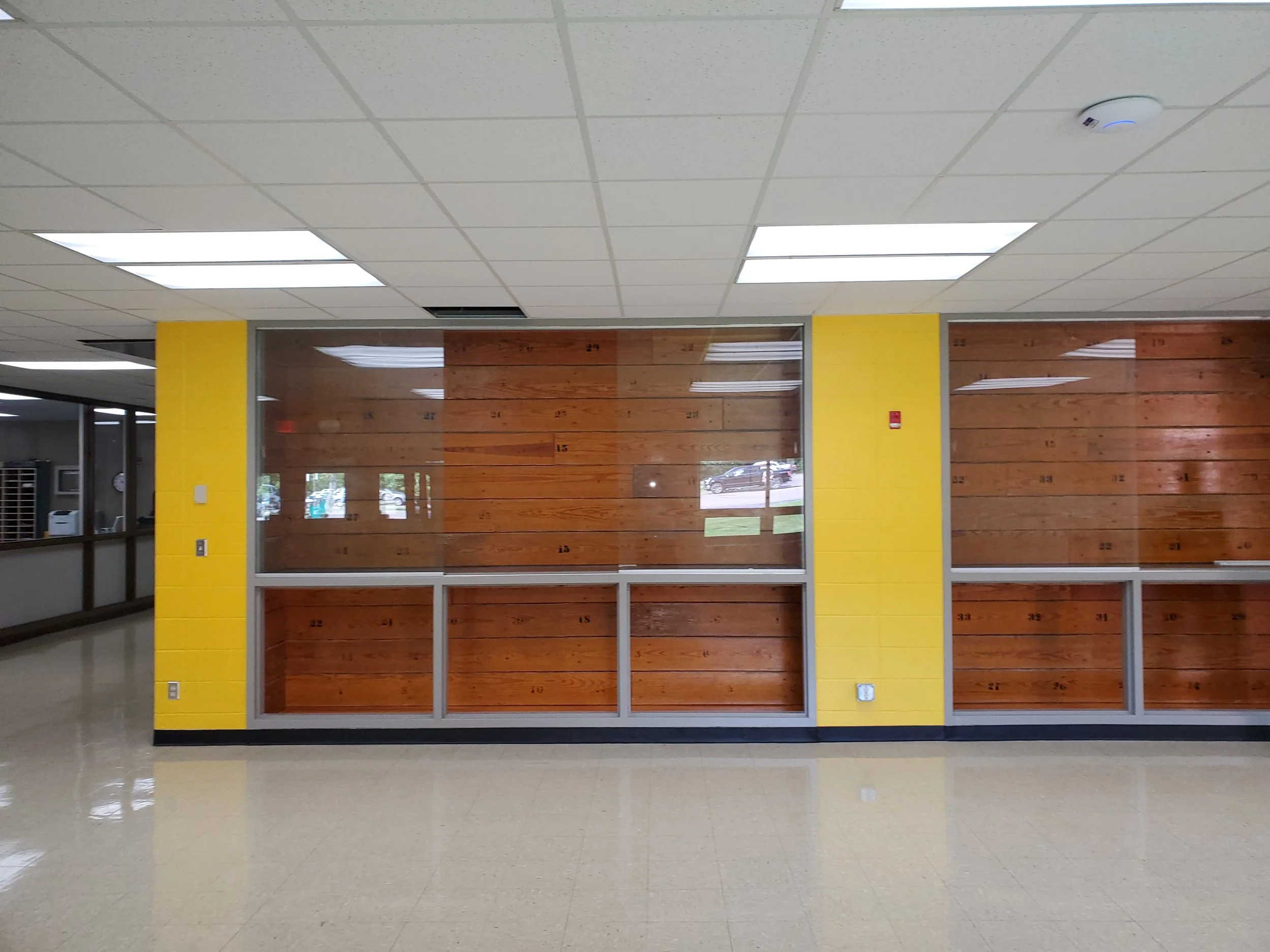 Trophy case at Ladysmith High School