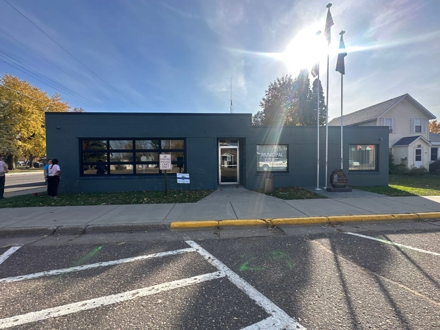 Exterior painting Chetek Municipal building Northern Wisconsin