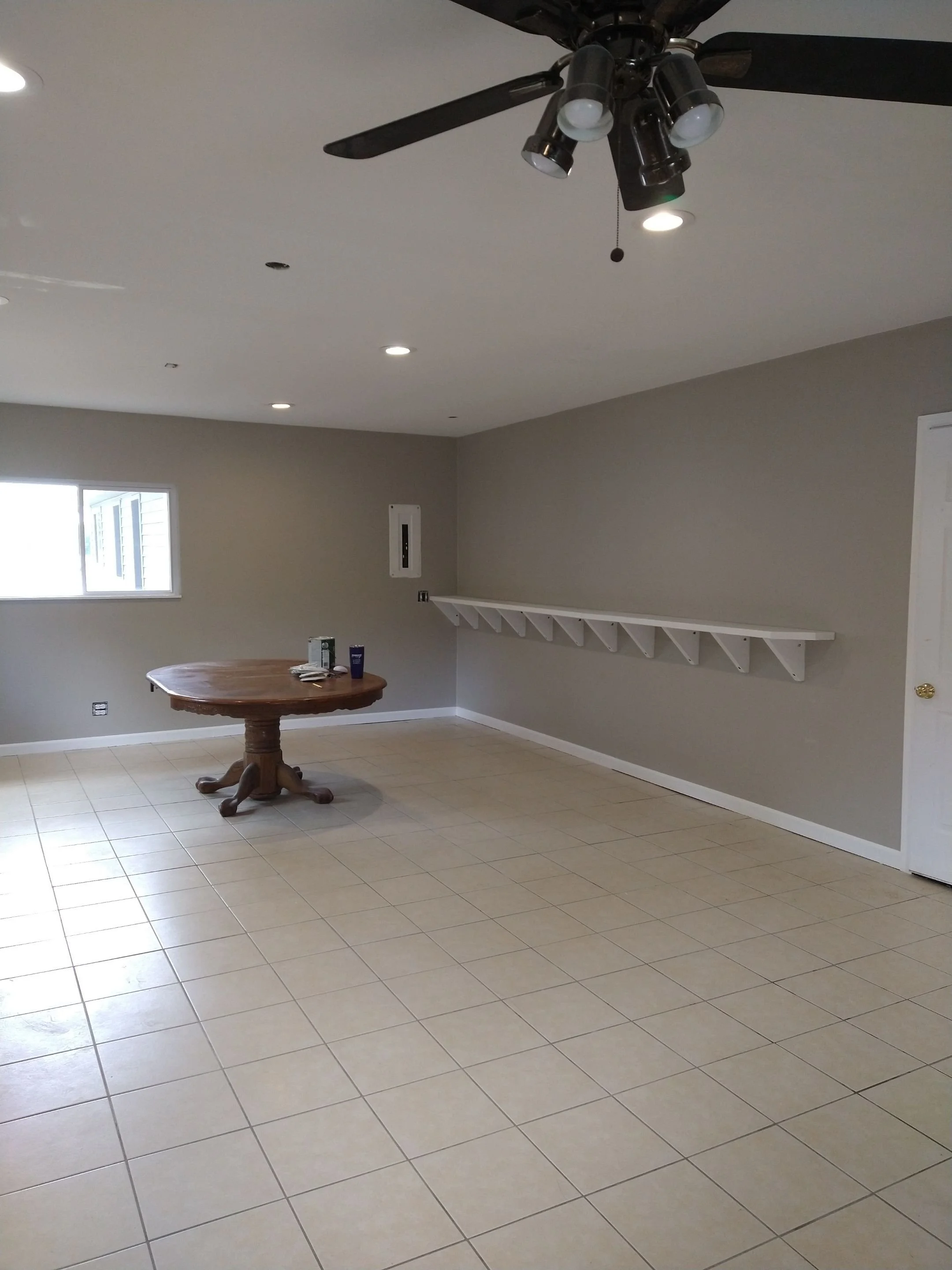 Post drywall repair texture match prime and paint clean lines no sign of repairs in Holcombe Wisconsin Chippewa County