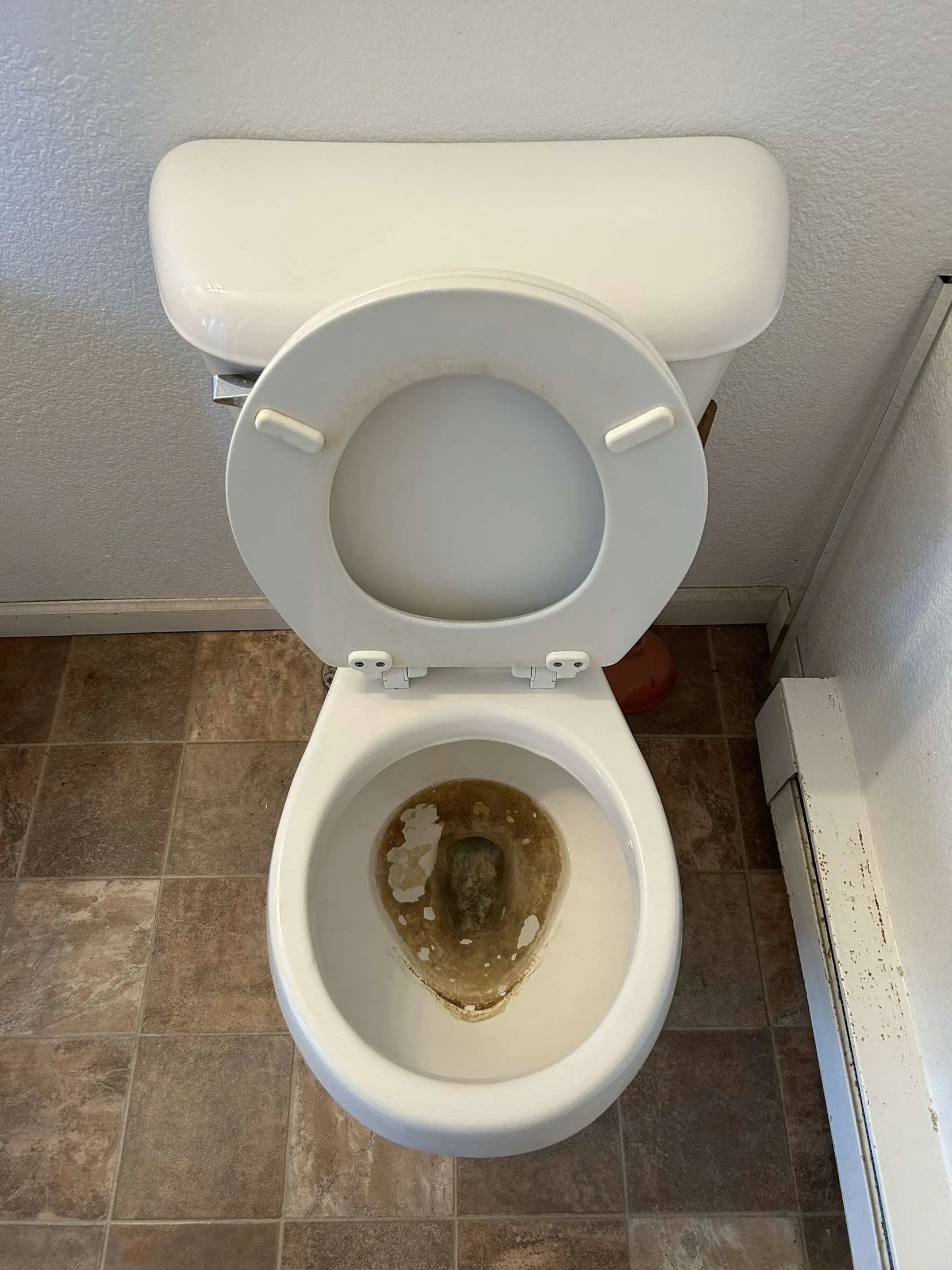 Toilet in need of desperate cleaning