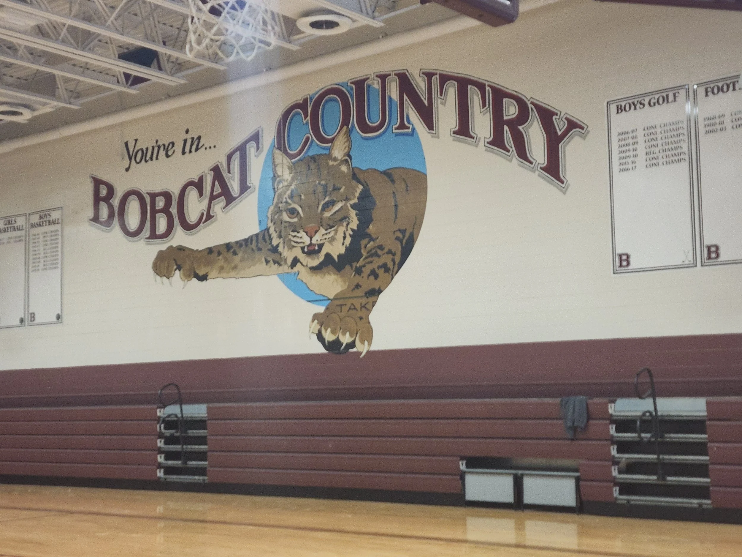 Gym painting in Birchwood Wisconsin for the Birchwood School District