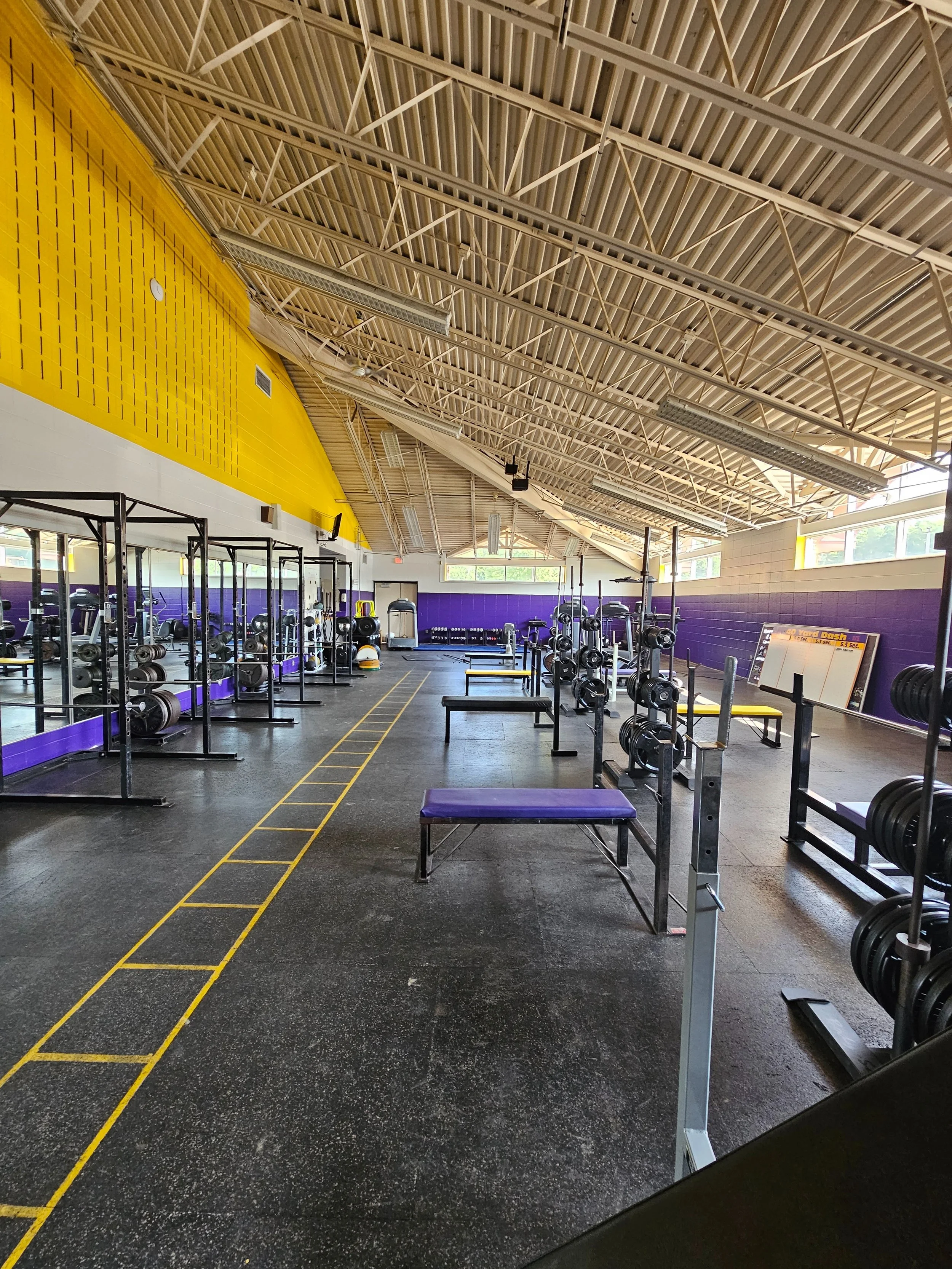 Ladysmith High School athletic facility painting and weight room makeover