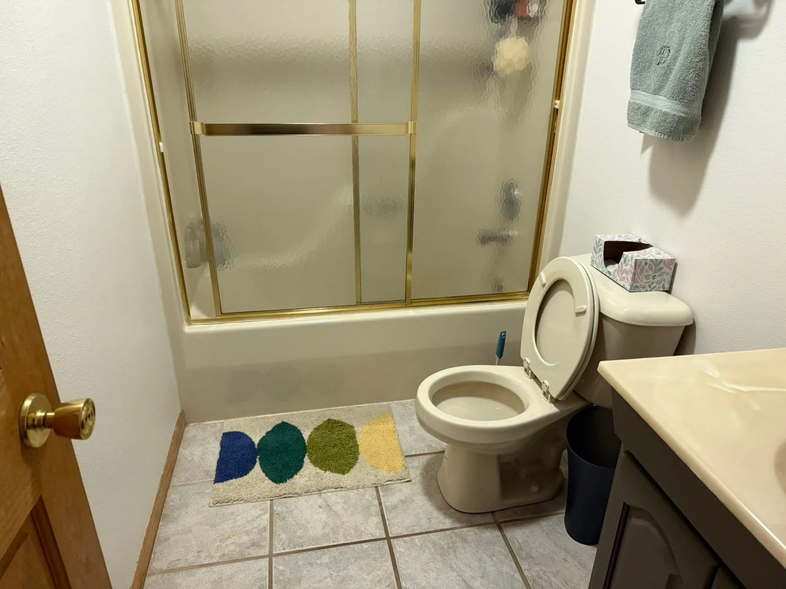 Bathroom sink toilet and tub cleaned by the professionals at Barefoot Painter LLC