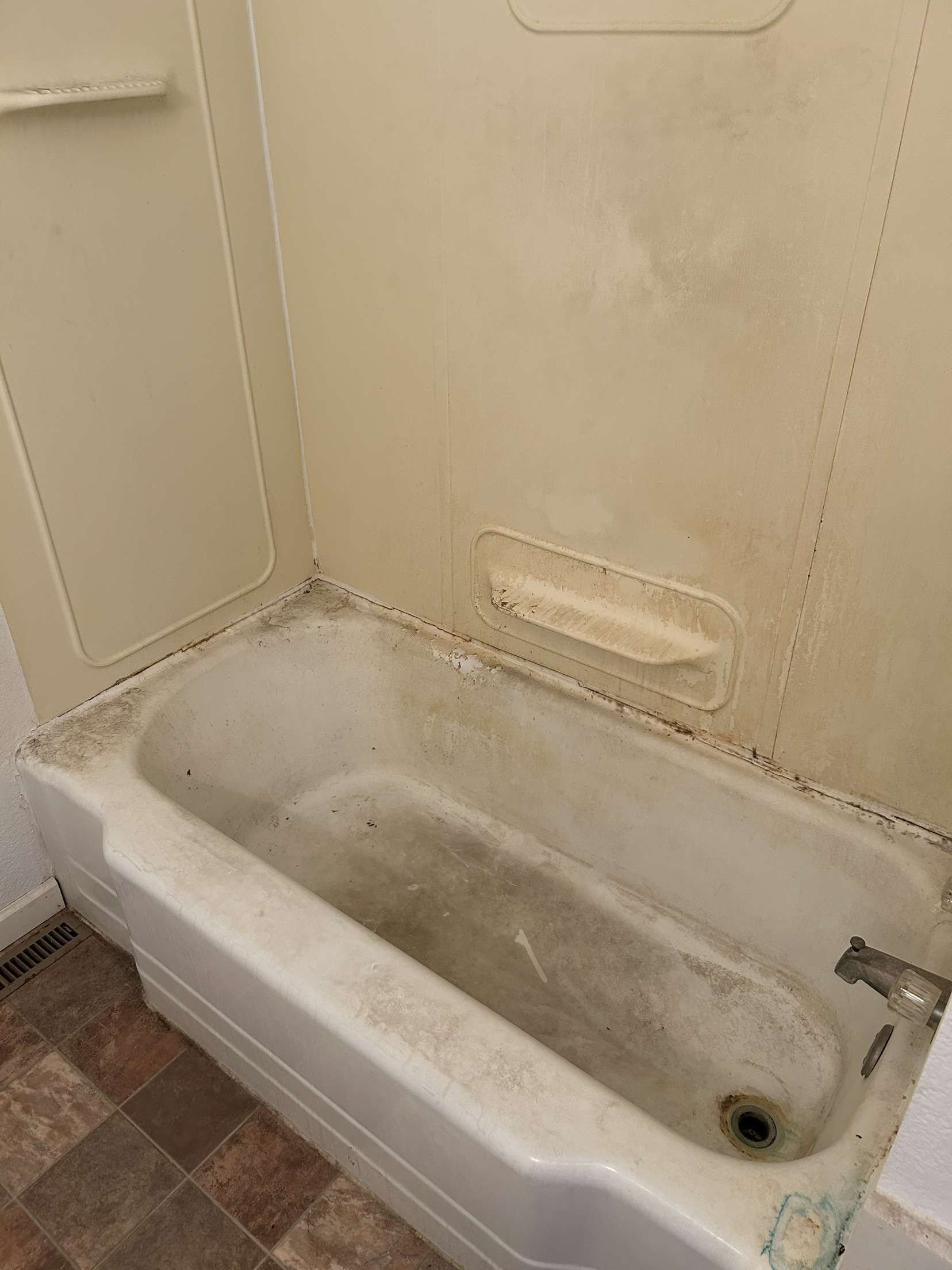 Tub and shower left by tenants