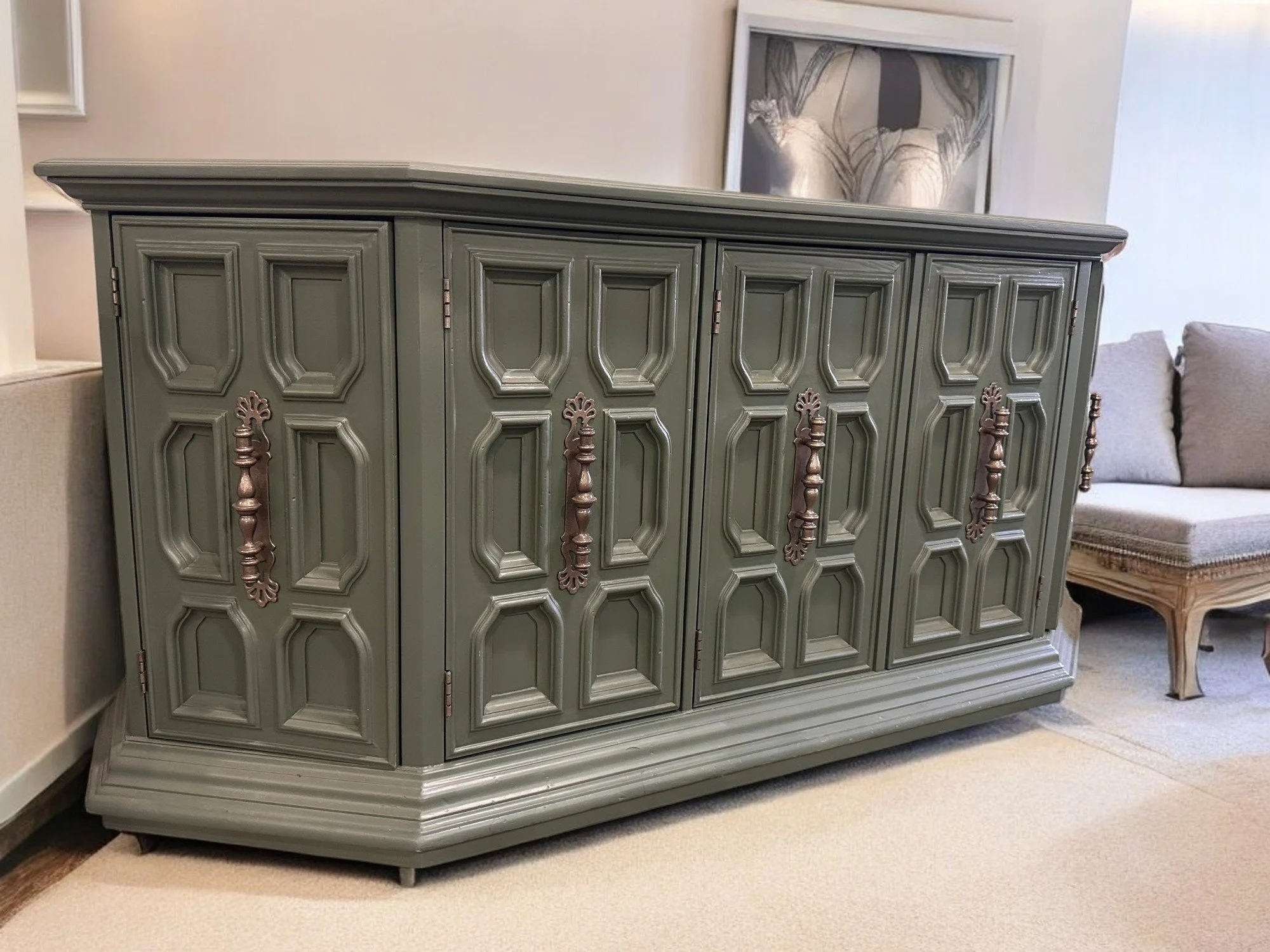 Green buffet created exclusively for The Barefoot Collection