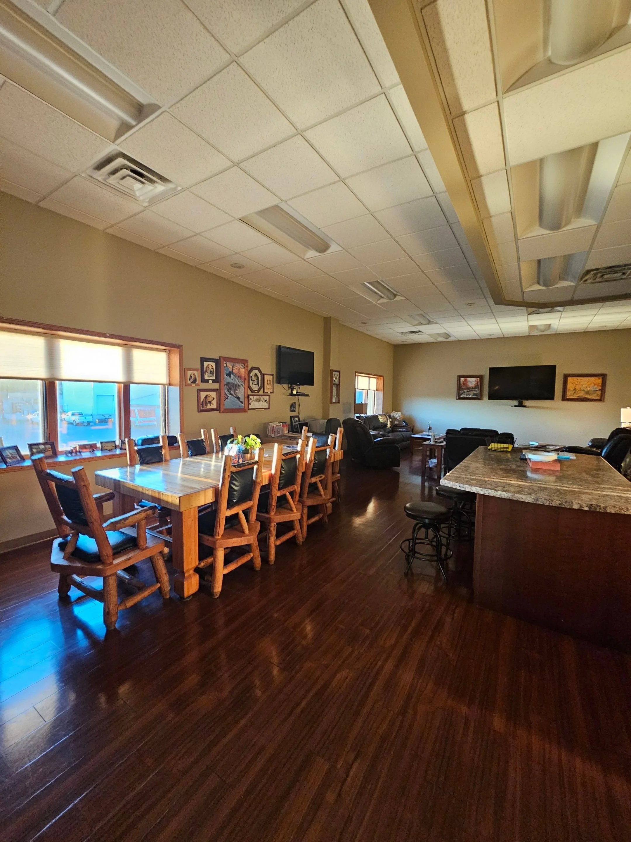 Employee lounge at a business cleaning in Rusk County Wisconsin