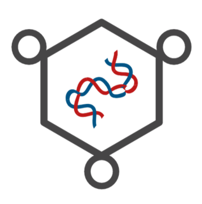 A digital illustration of a functionalized AAV capsid.