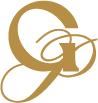 A stylized, gold G