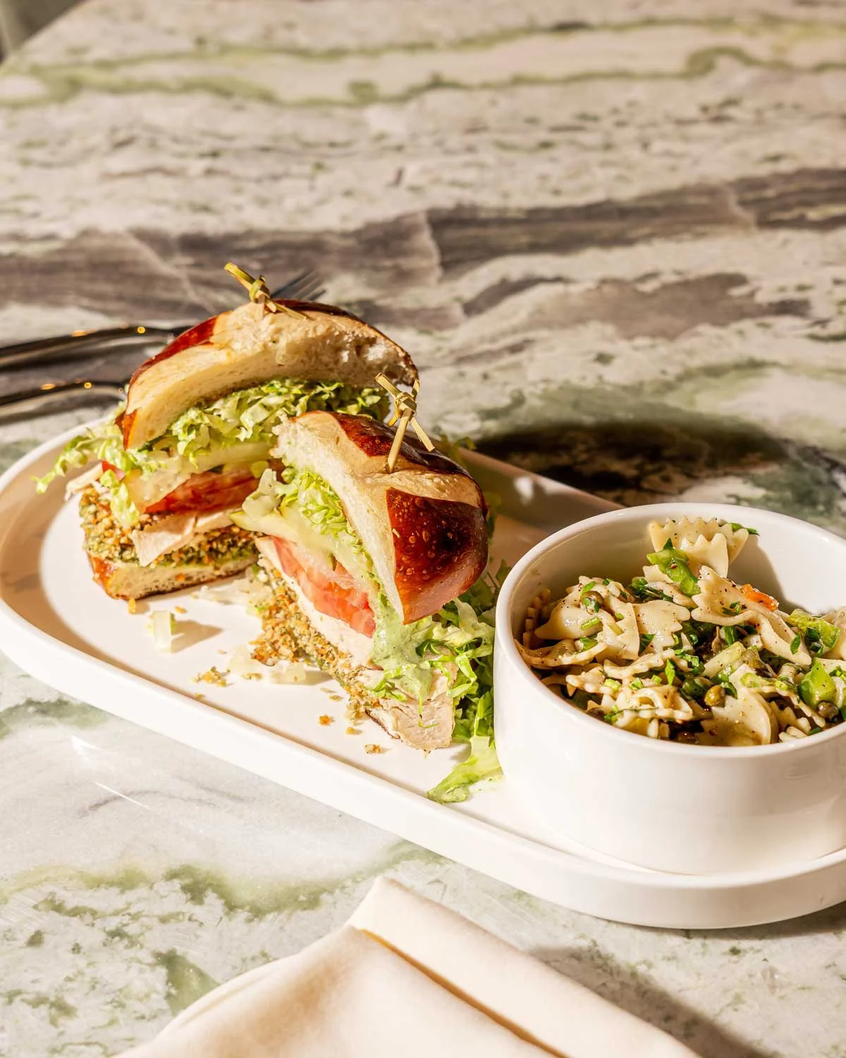 Half of a sandwich Chef Chip Hight  Georgie's Place Midland TX