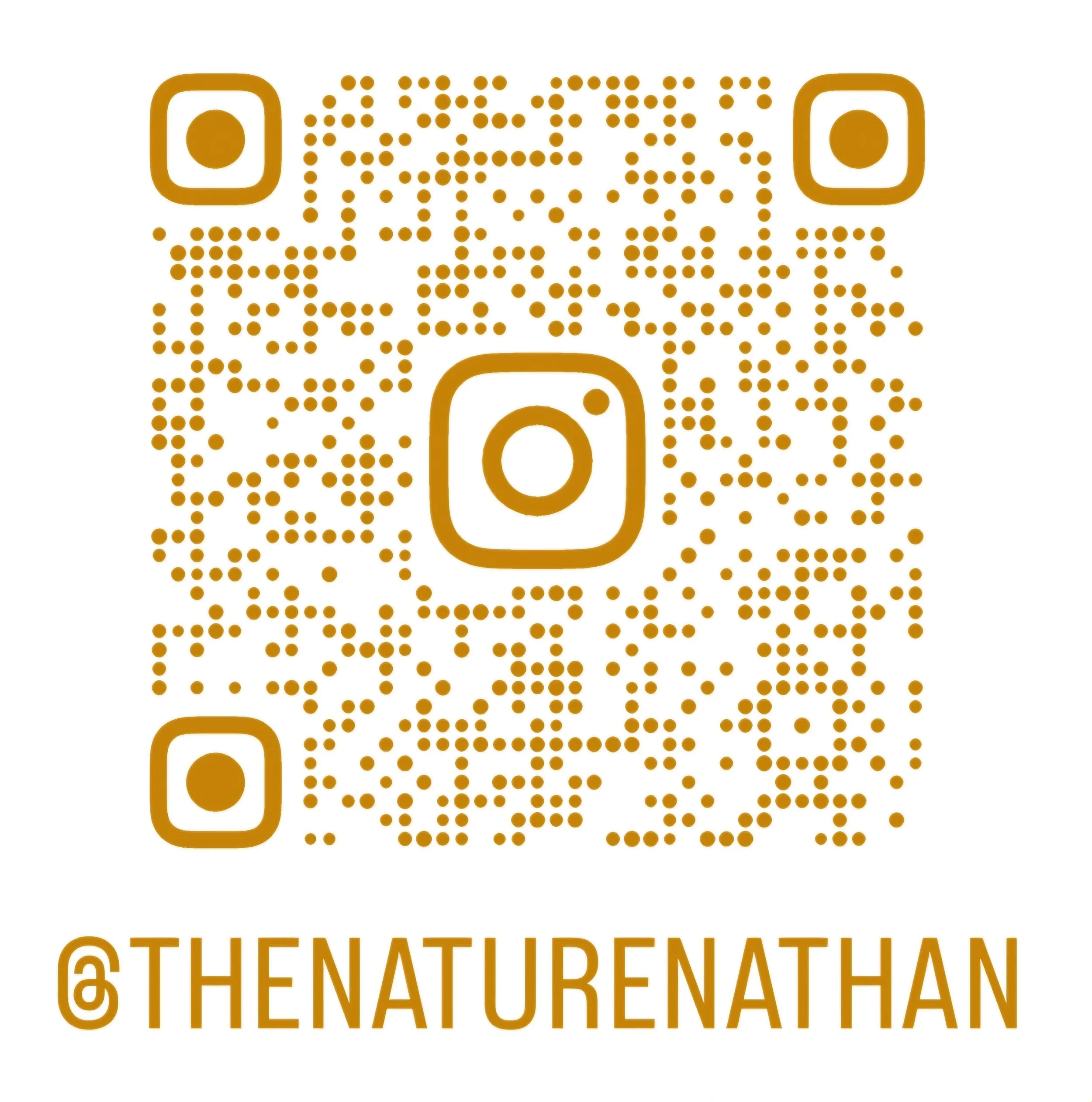 Instagram QR code with the username '@thenaturenathan' below it.
