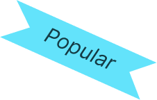 Blue ribbon badge with the word 'Popular'