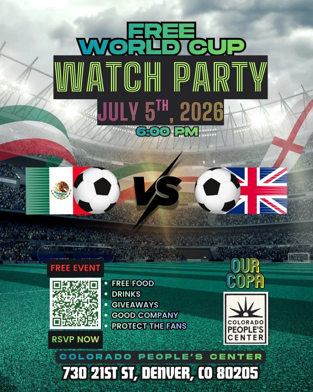 World Cup Watch Party: Mexico vs England