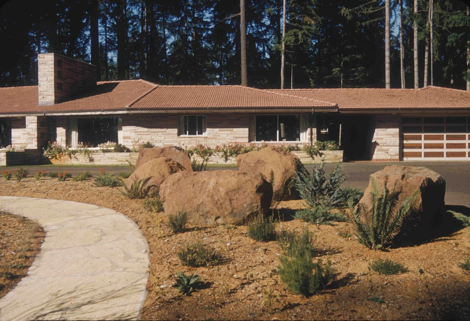 The Rice house seen from the front, which faces southwest