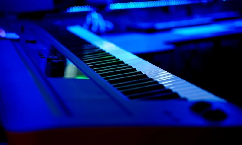 88 key digital piano in a professional analog recording studio digital piano