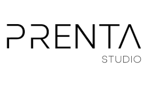 Prenta Studio logo with stylized text