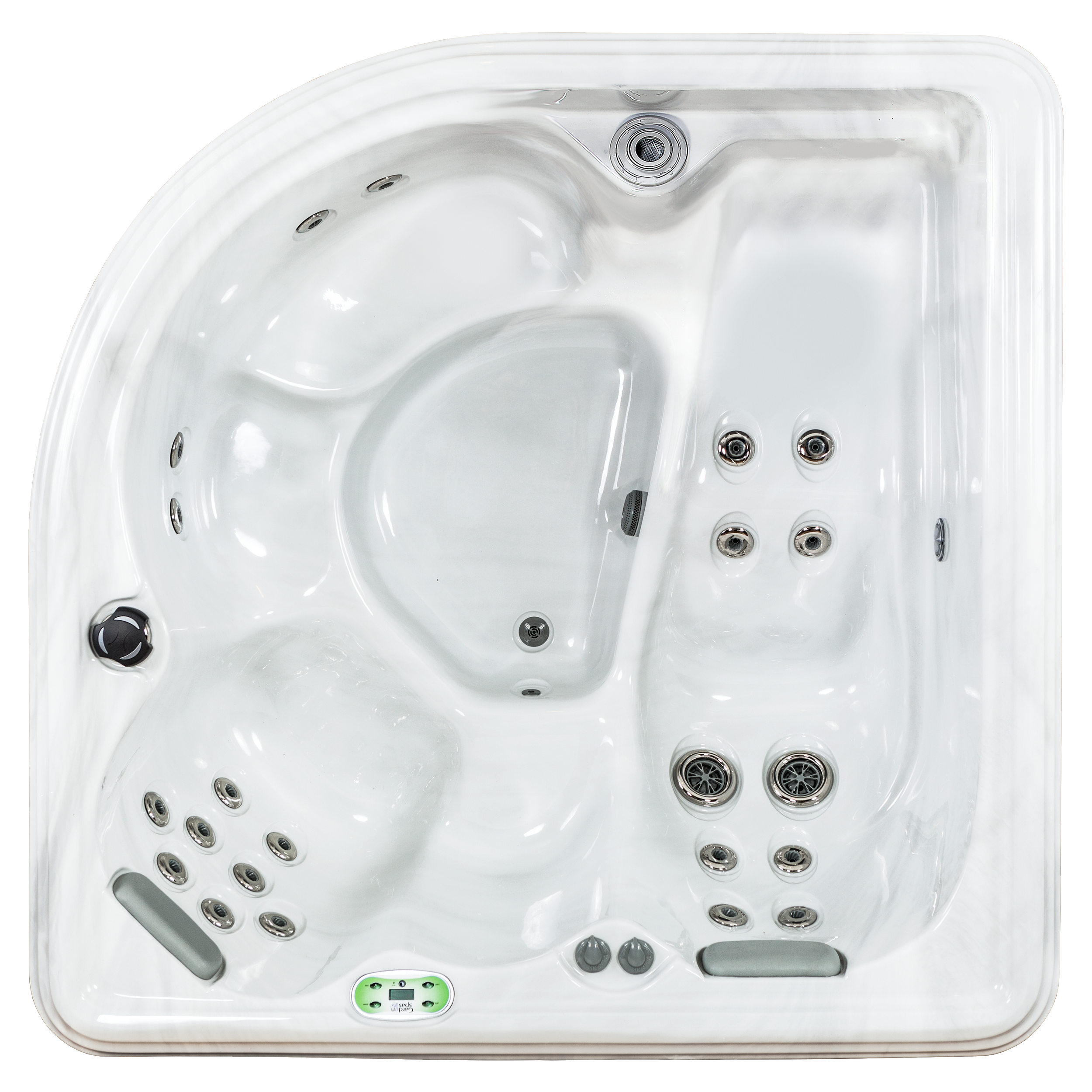Smaller footprint hot tub spa for tight spaces