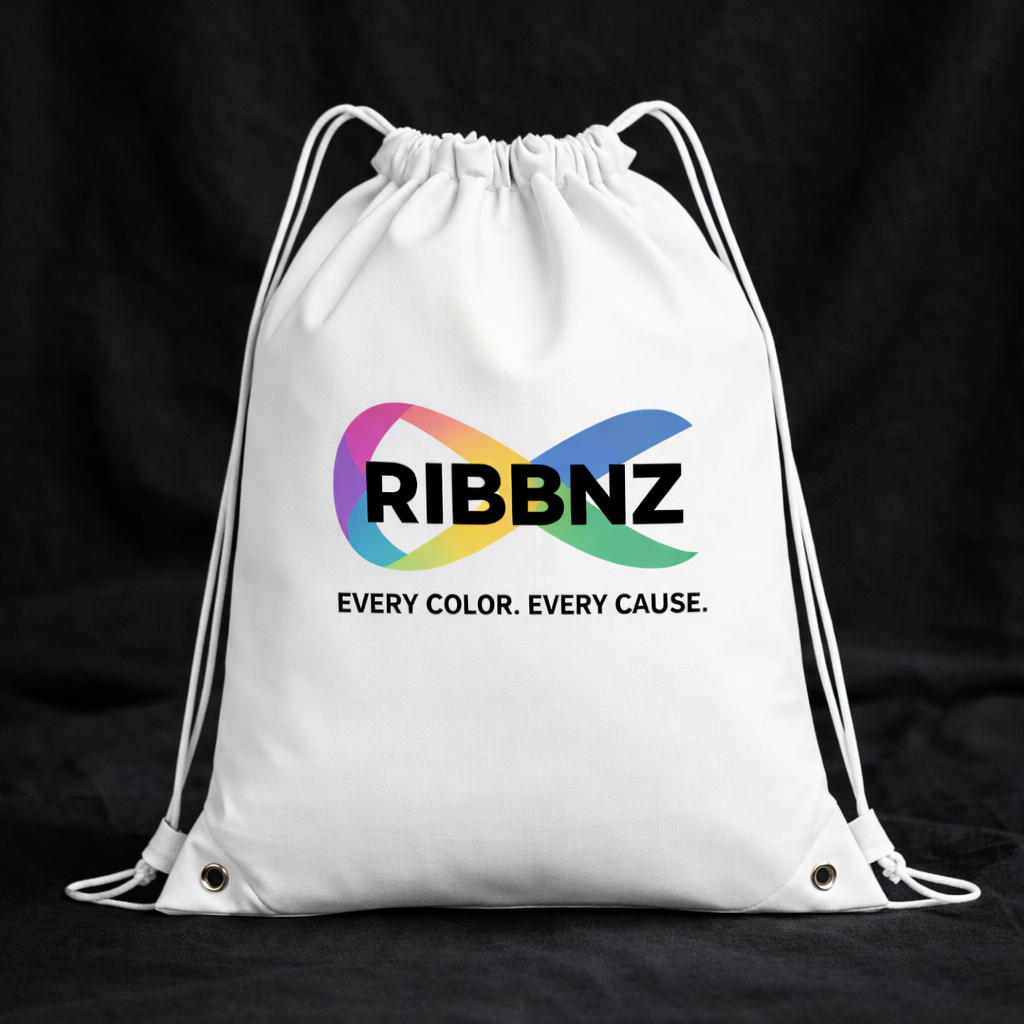 RIBBNZ Logo Drawstring Backpack
