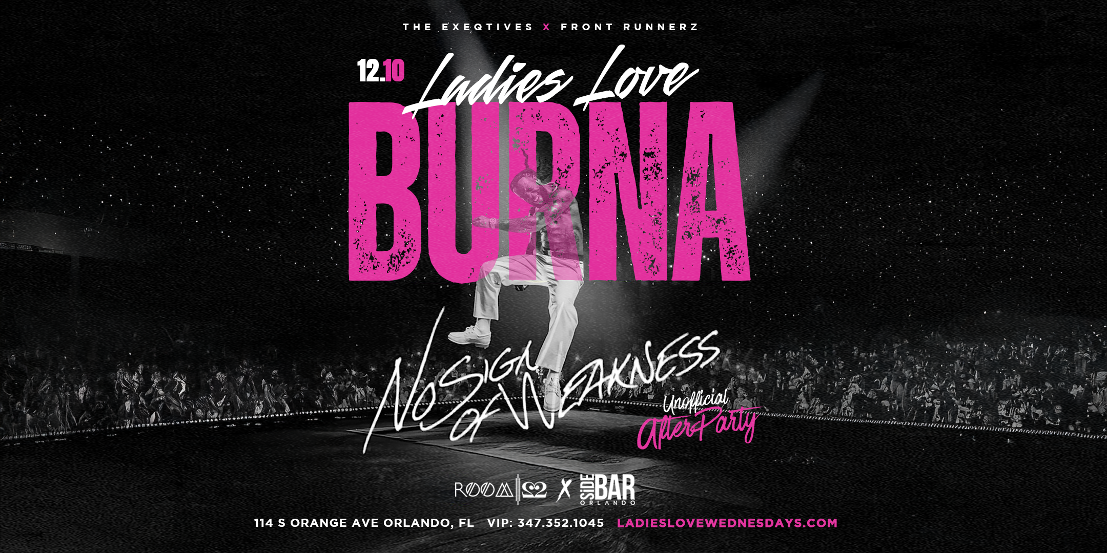 Burna Boy After Party at Room 22 and Sidebar Orlando in Orlando, FL on Wednesday, December 10 2025 at 9:00pm