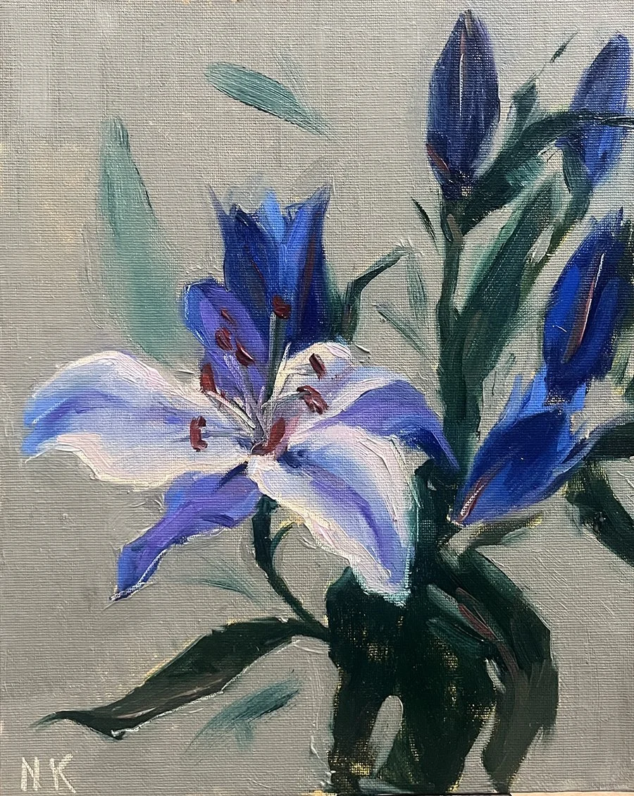 Blue lilies