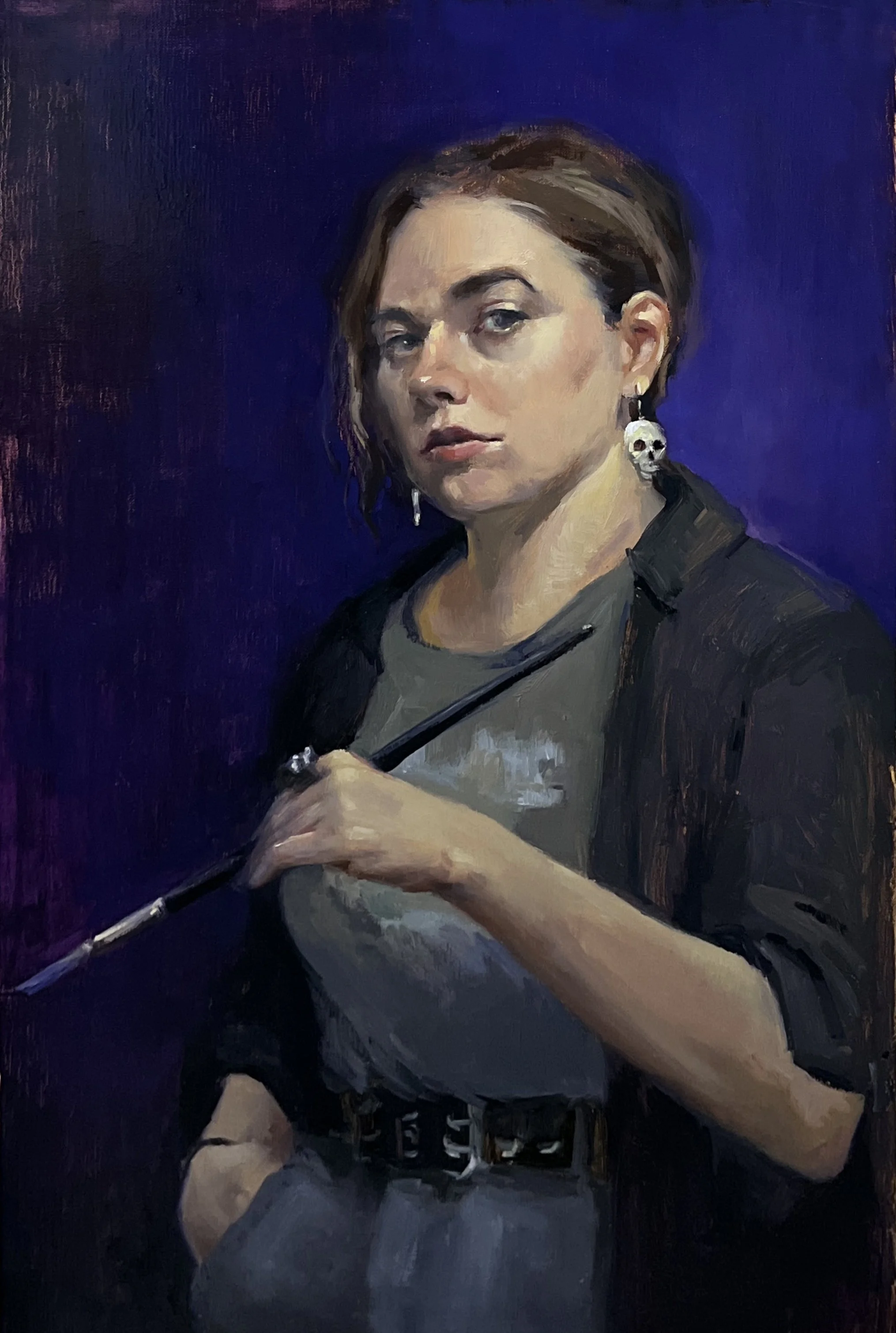 Self-Portrait in Purple