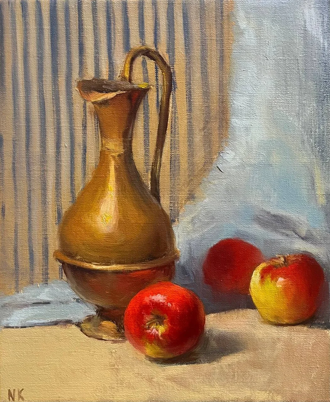 Bronze Jug & Apples