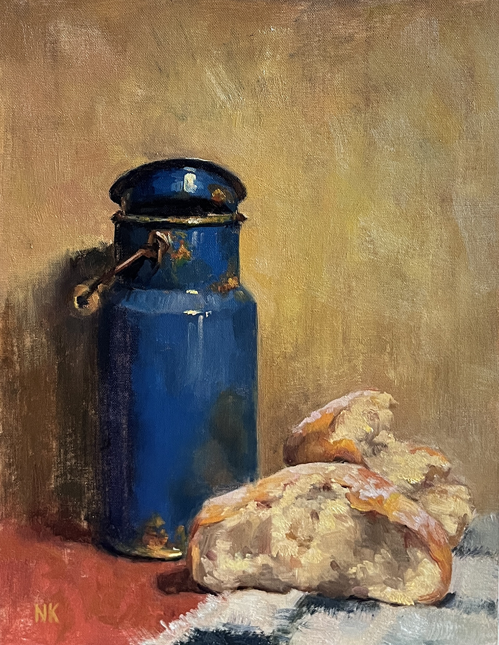 Blue Milk Can & Bread