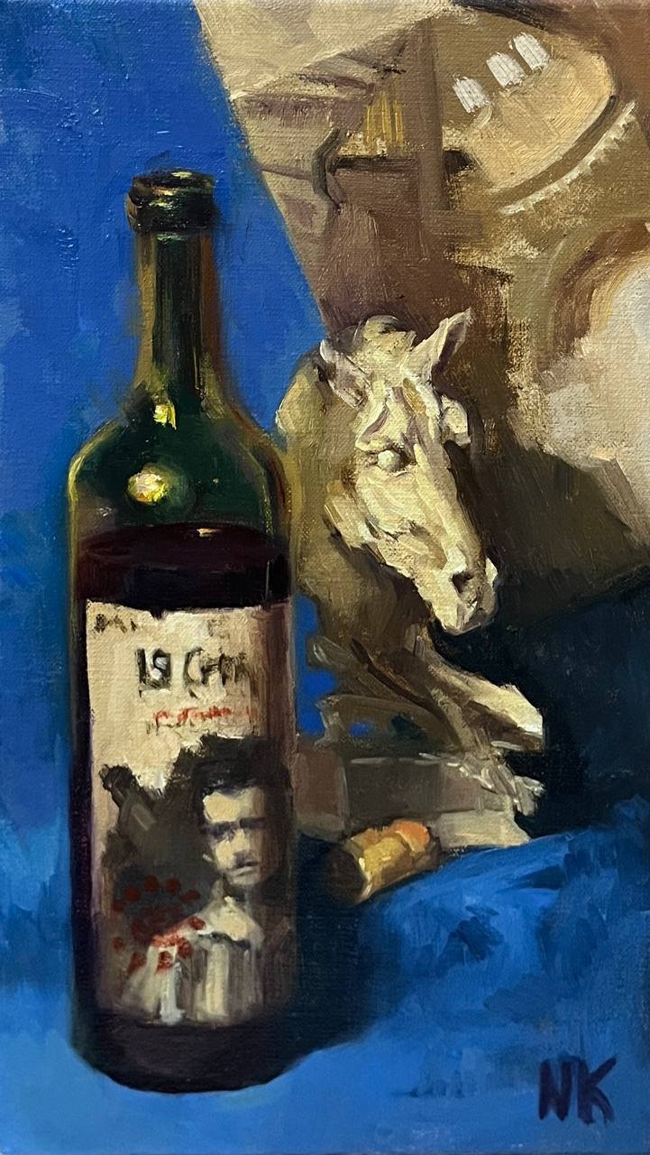 Horse & Vine in Blue