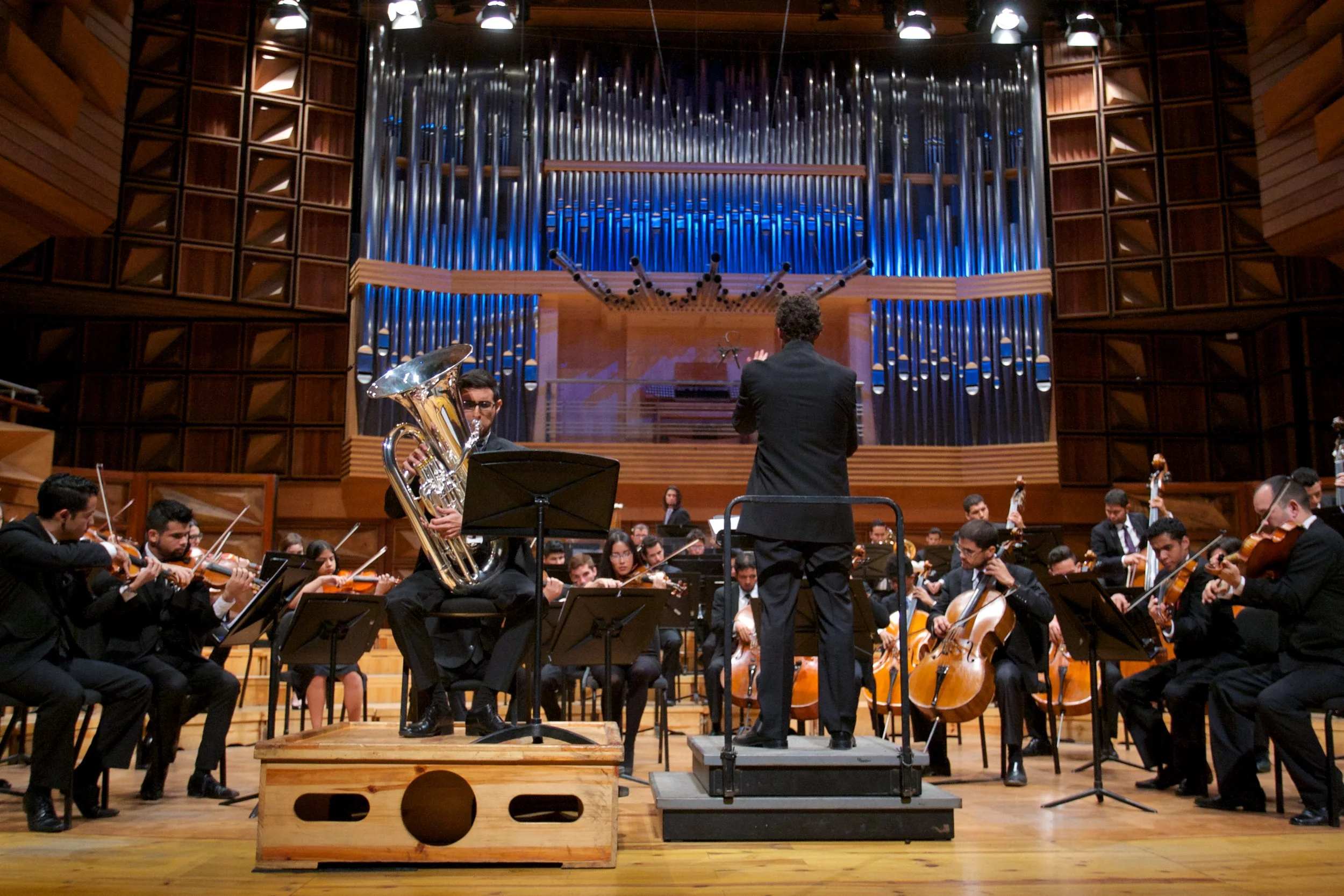 Igor Martínez performs Ralph Vaughan Williams tuba concerto with the Simon Bolivar Symphony Orchestra of Venezuela, David Cubek, conductor. Simón Bolívar Hall, Caracas, Venezuela