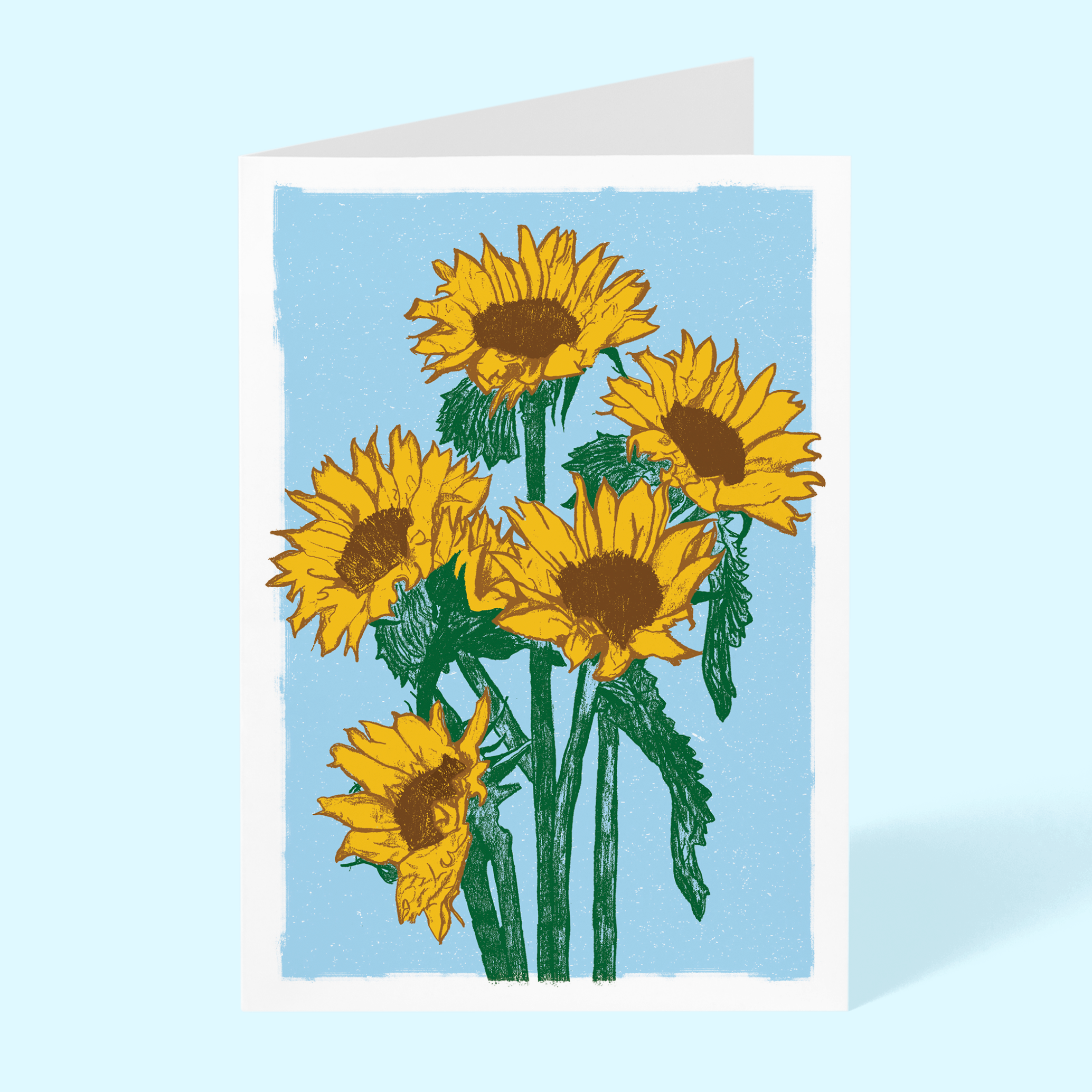 Sunflower Blank 5"x 7" Greeting Card