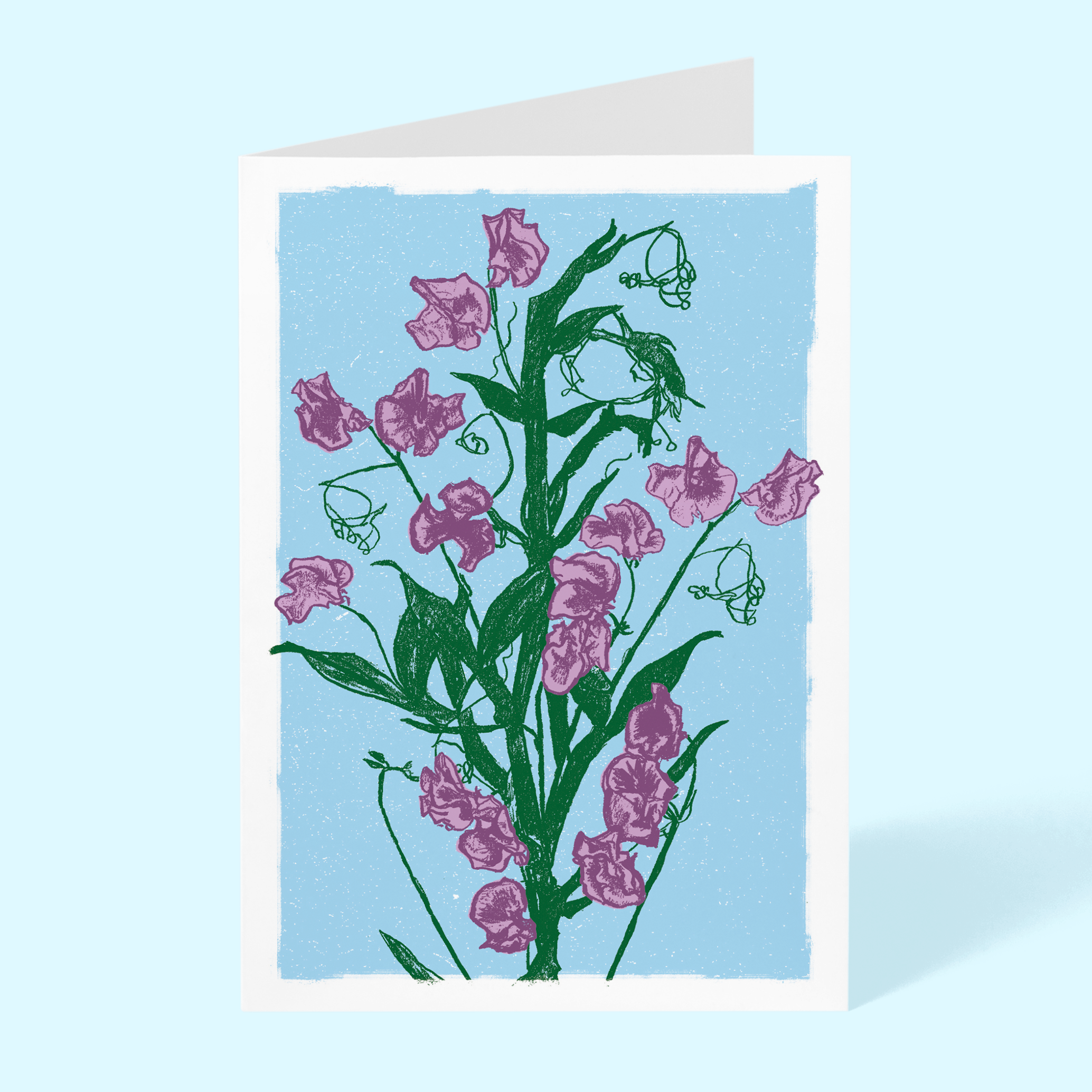Sweat Peas Blank 5"x7" Greeting Card